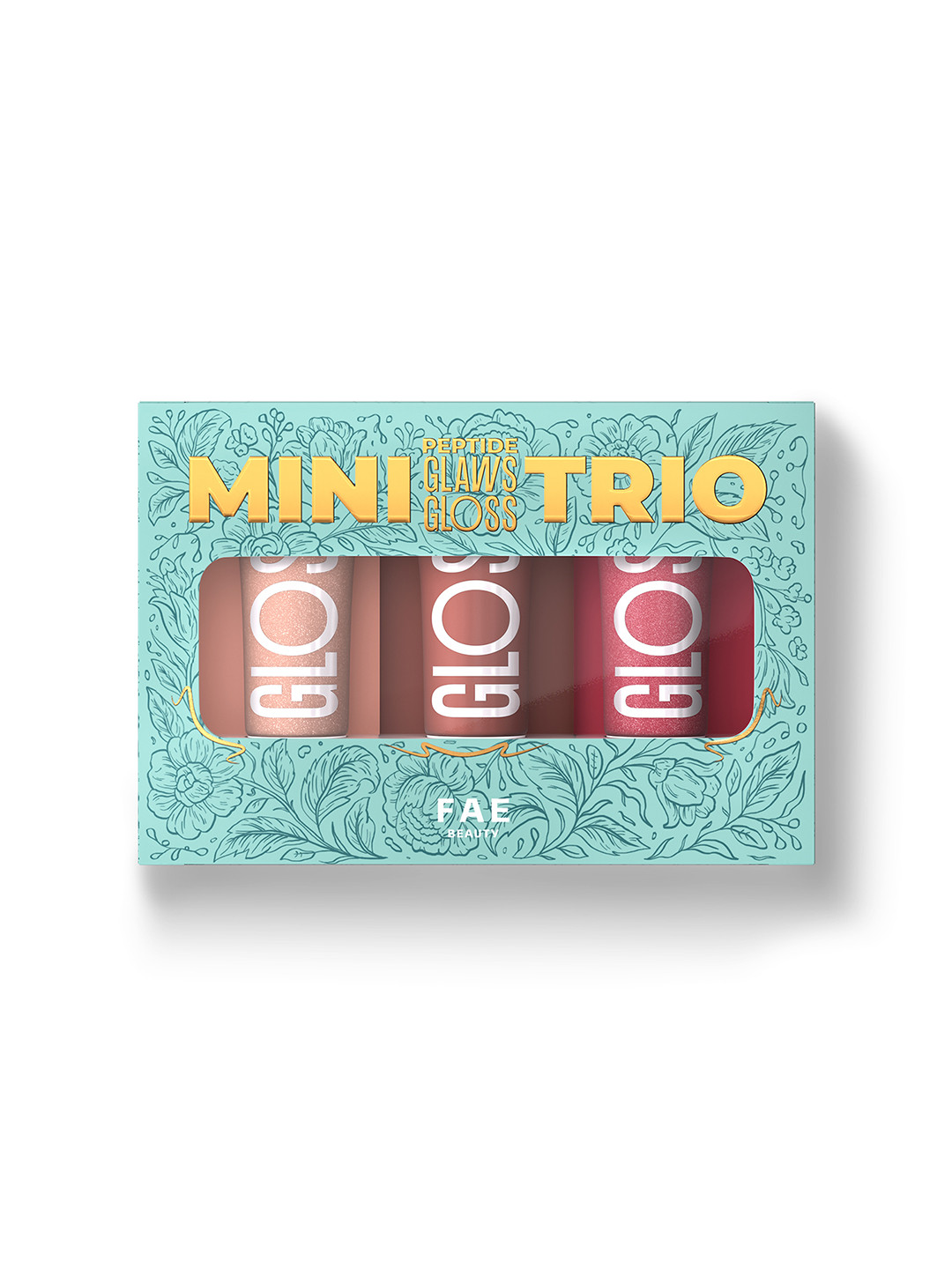 FAE BEAUTY Set Of 3 Mini Peptide Lip Gloss 5 ml Each - Stunning- Slaying & Popping