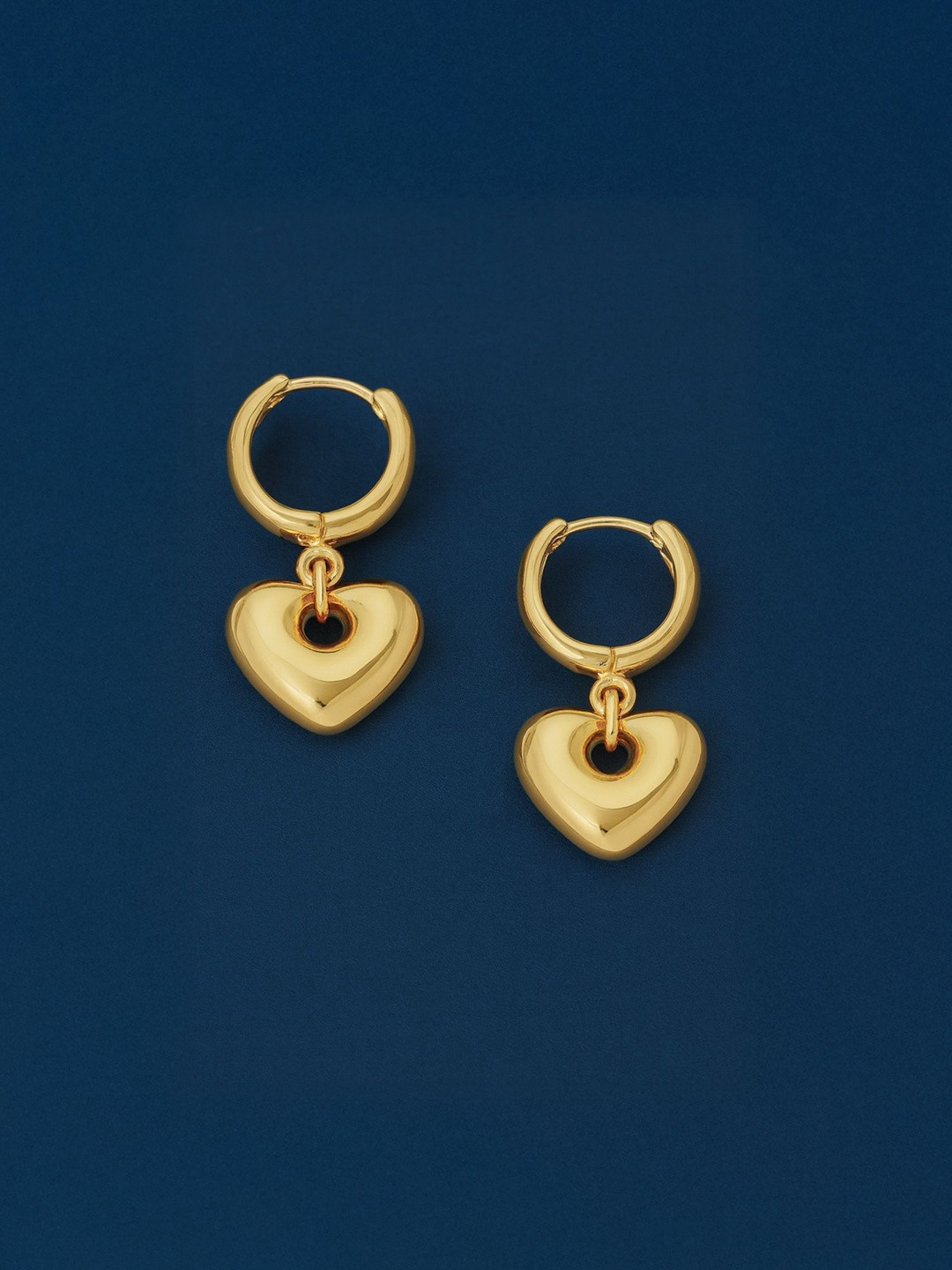 Accessorize 14K Gold Plated Heart Shaped Drop Earrings