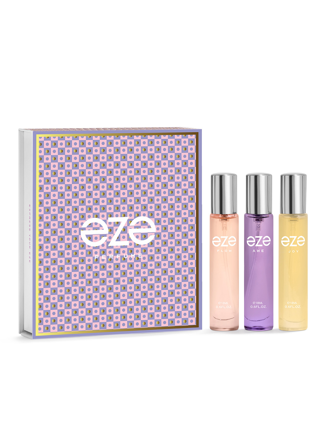 EZE Women Perfume Gift Set - Flow + Awe + Joy - 18ml Each