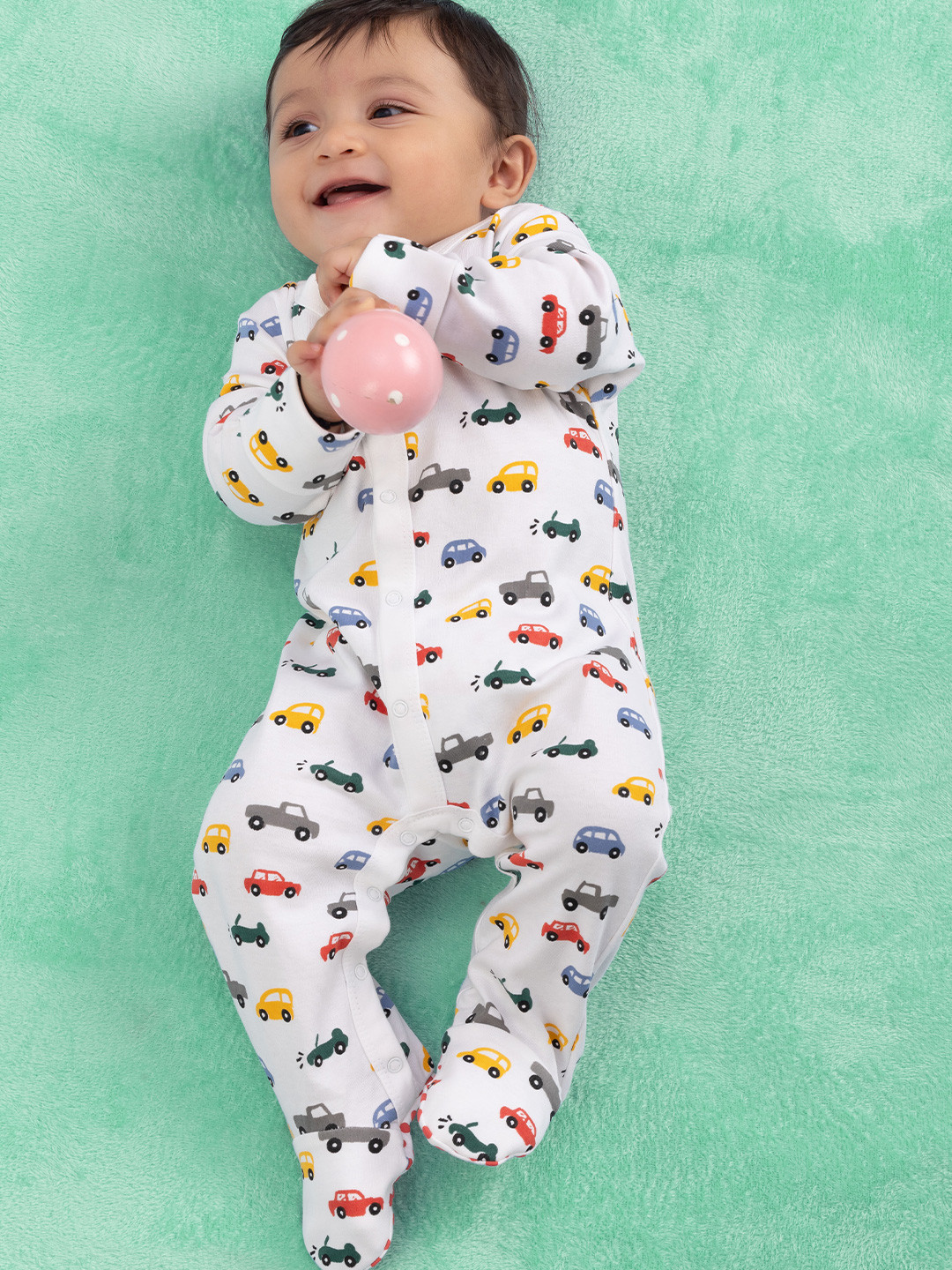 Bontots Infant Boys Organic Cotton Sleepsuit