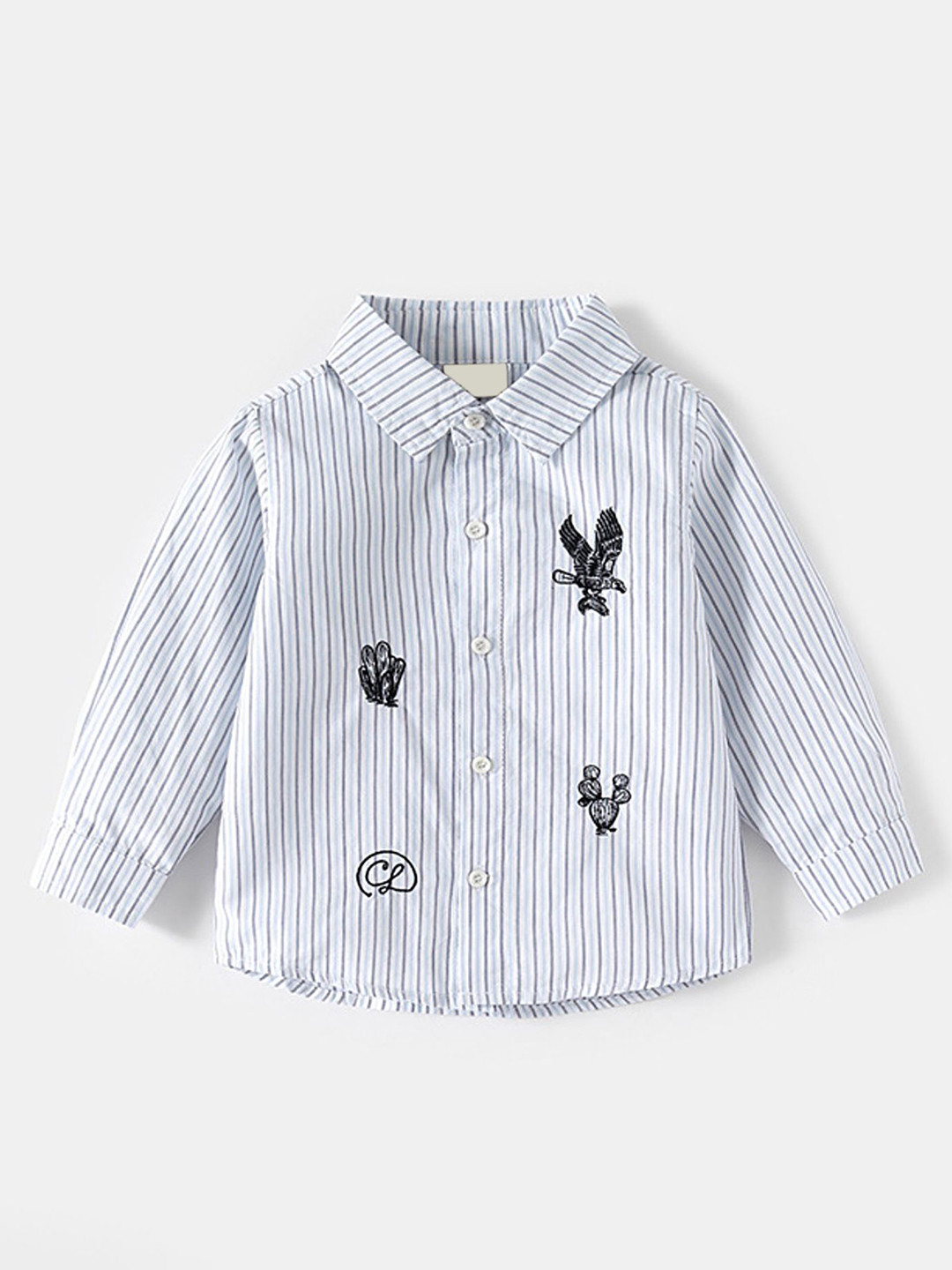 LULU & SKY Boys Pinstripes Striped Casual Shirt
