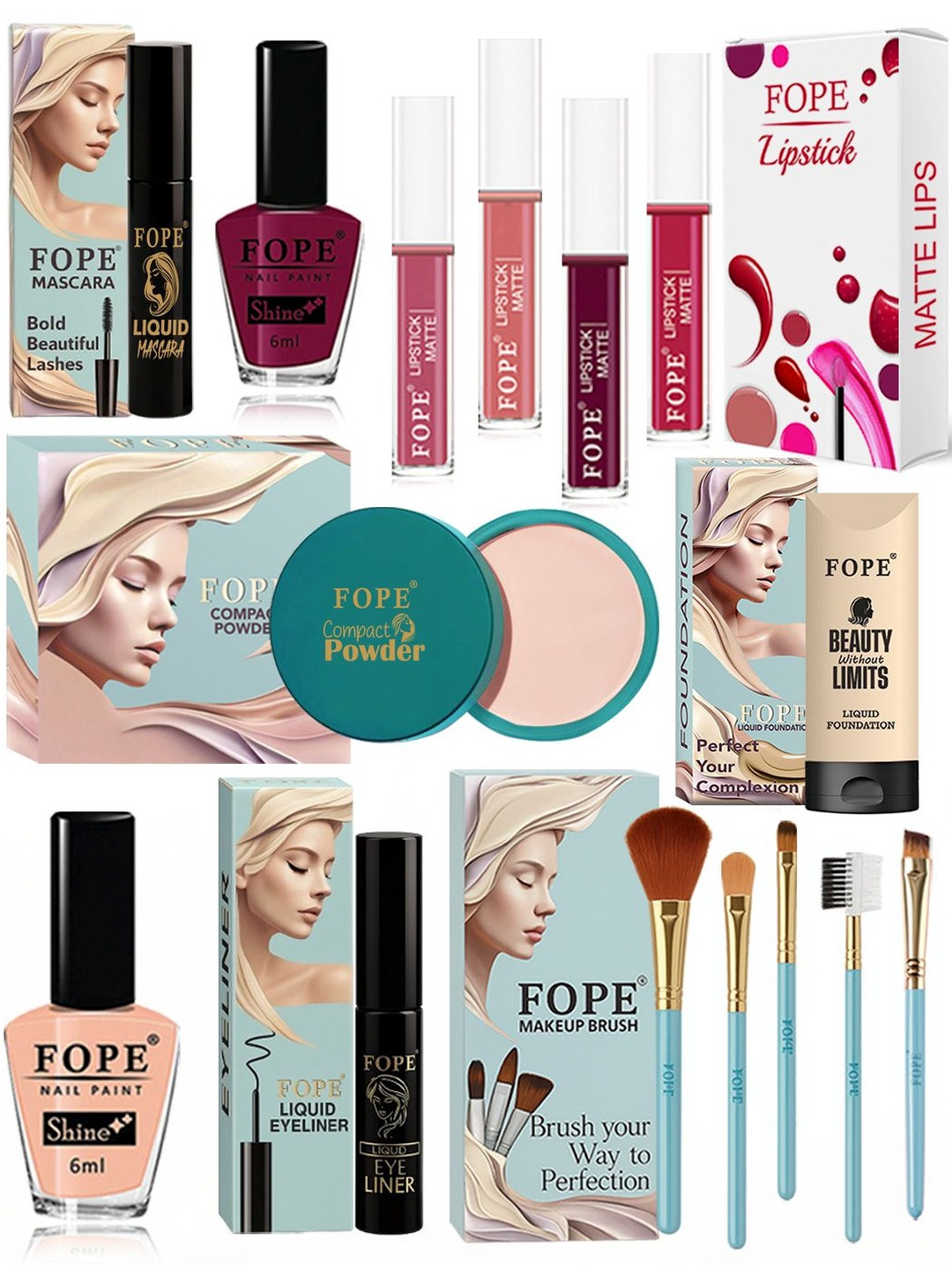 FOPE Set Of 15 HD Finish Matte Combo