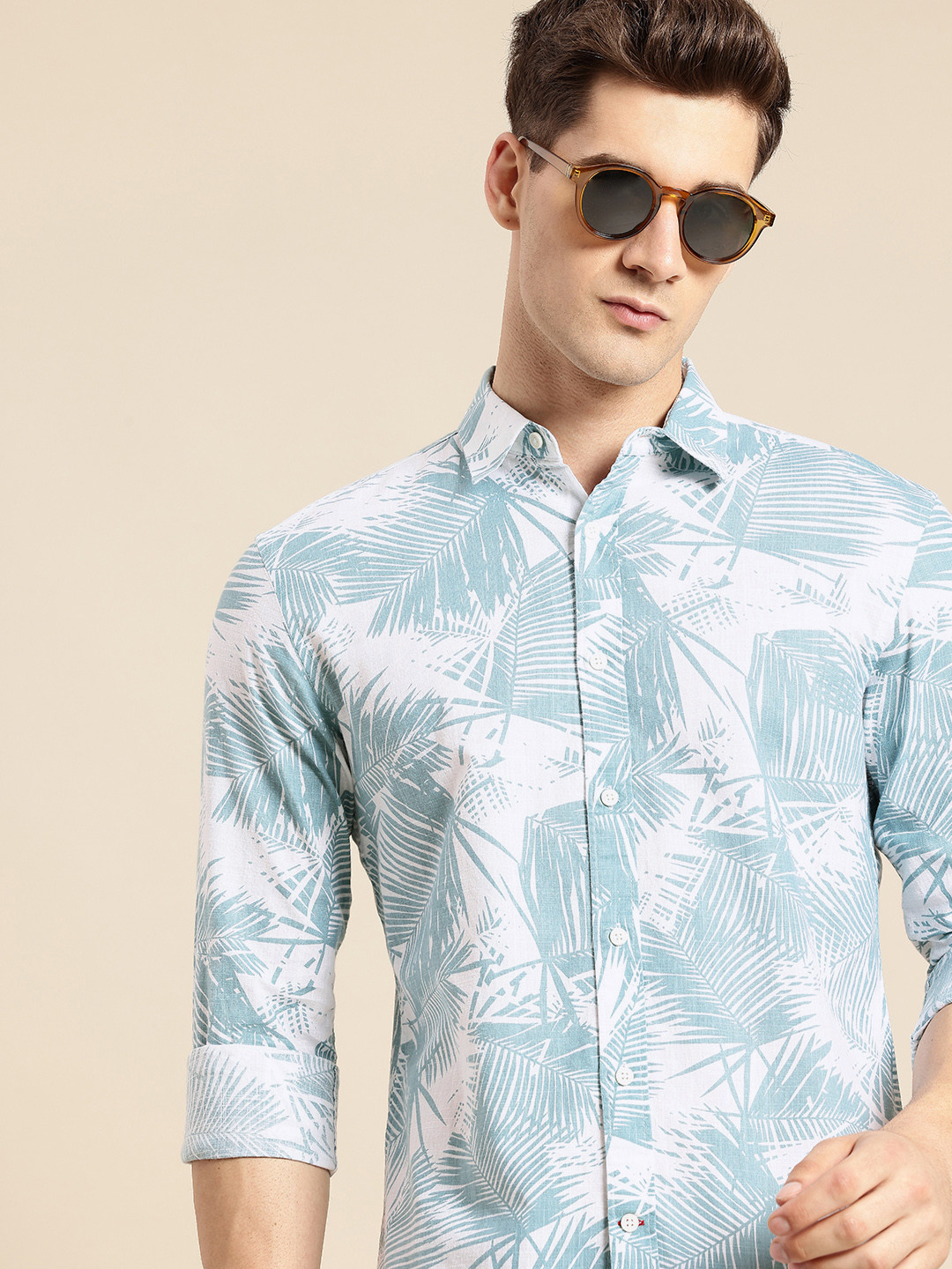 Being Human Tropical Printed Pure Cotton Casual Shirt