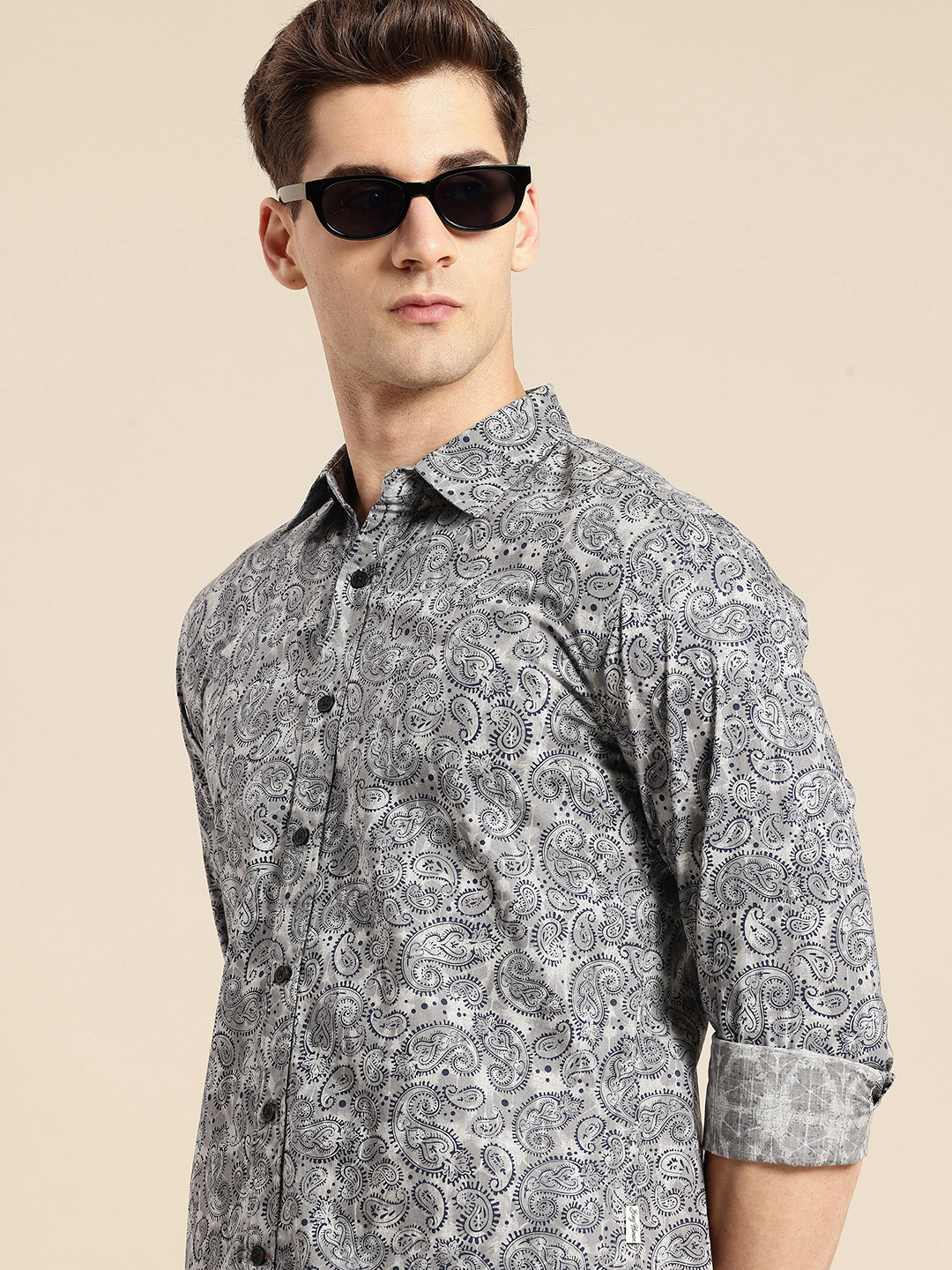 Being Human Pure Cotton Paisley Printed Casual Shirt