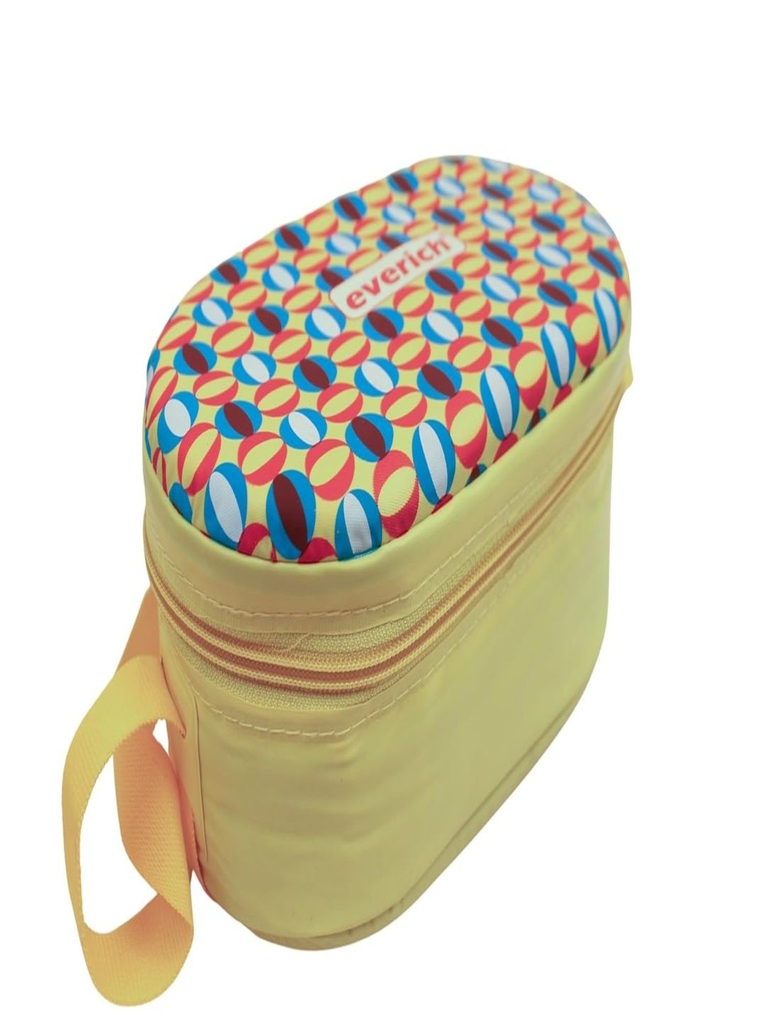 METKING Yellow Printed Stainless Steel Dishwasher Safe 3 Pieces Lunch Box