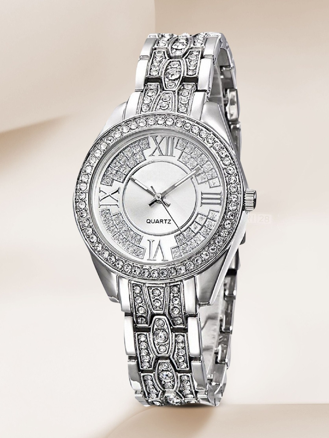 Miss Perfect Unisex Embellished Dial & Bracelet Style Straps Analogue Watch ng1