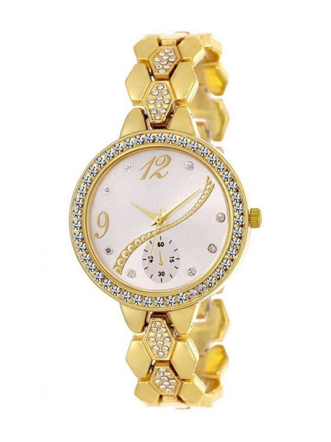 Miss Perfect Unisex Embellished Dial & Embellished Straps Analogue Multi Function Watch a 882