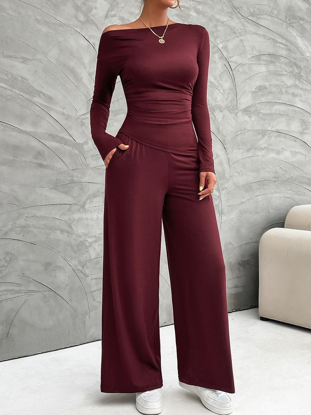 StyleCast Boat Neck Top With Trousers