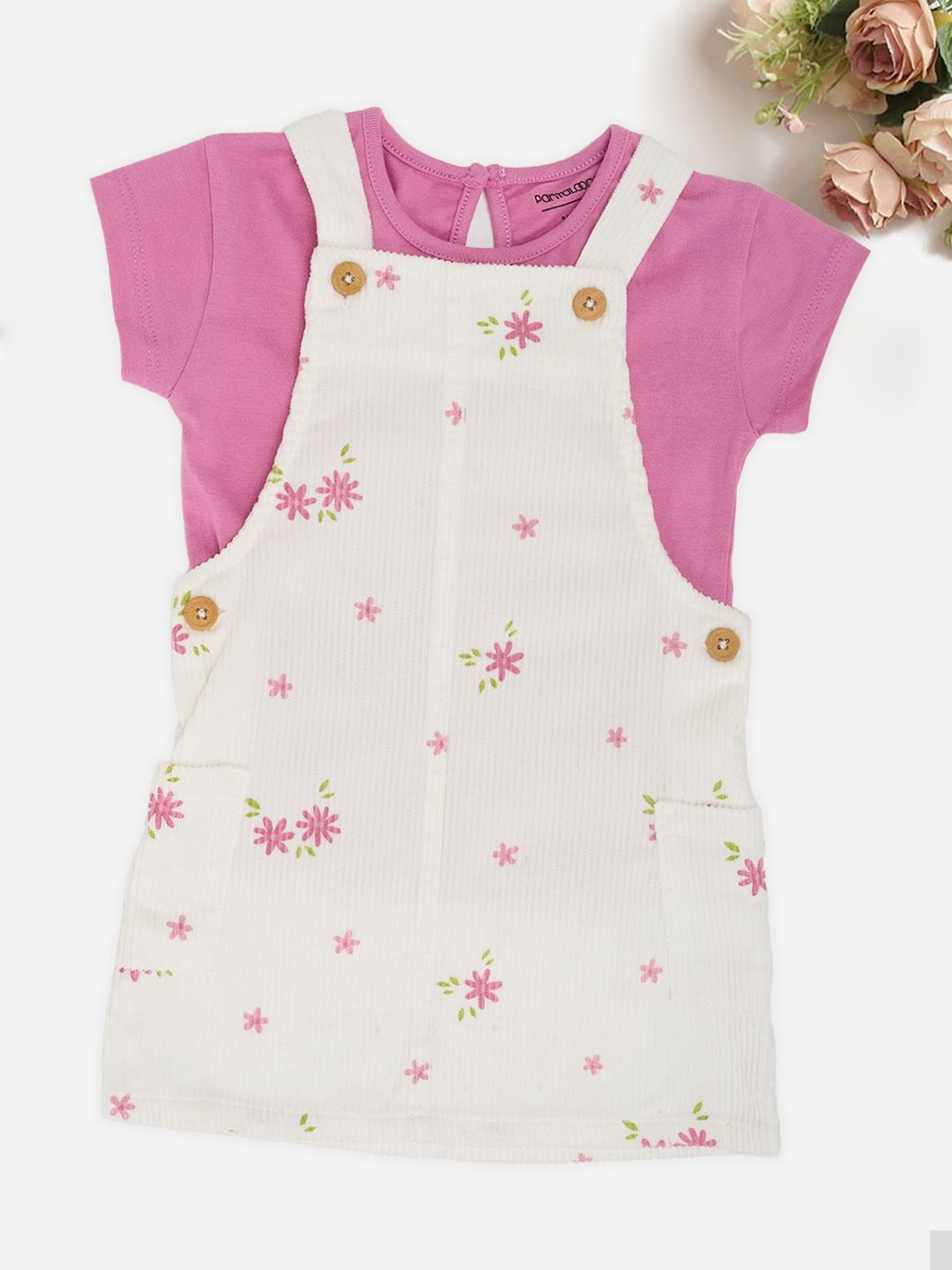 Pantaloons Baby Girls Infiniti Printed Pure Cotton Clothing Set