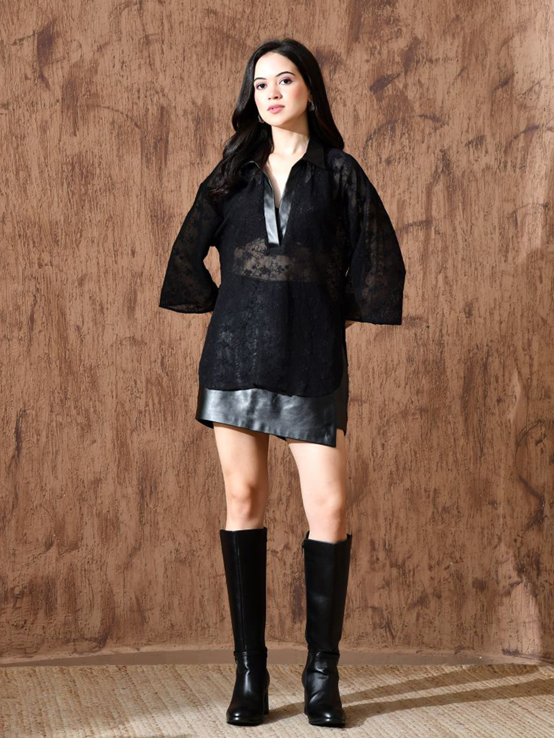 KELIN Women Sheer Party Shirt