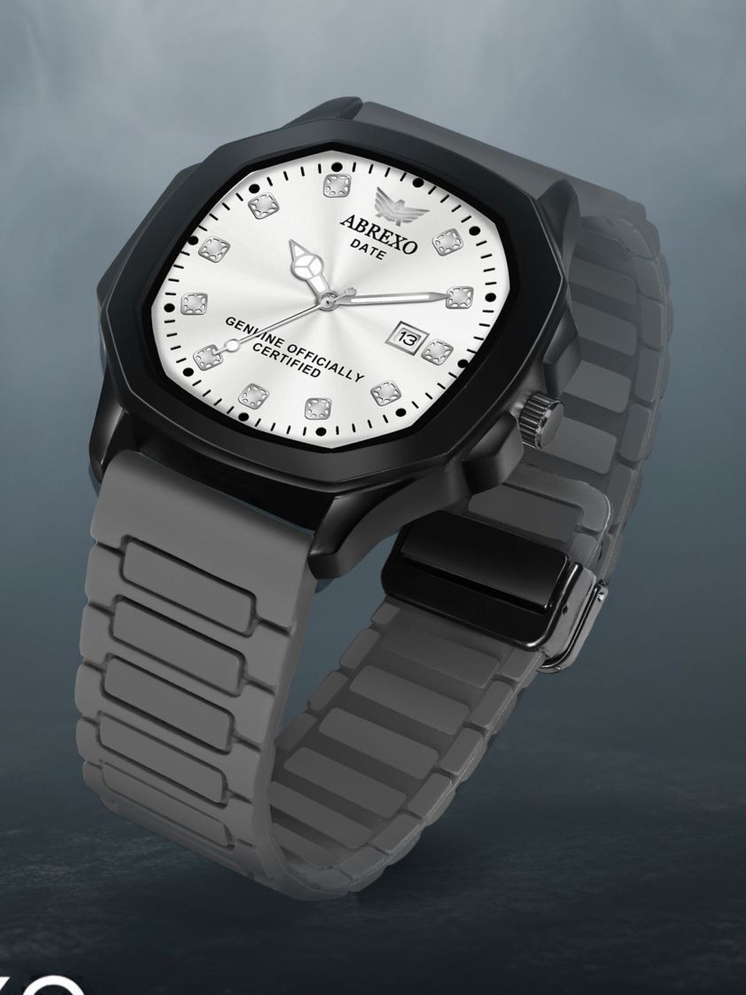 Abrexo Men Dial & Straps Watch Abx7201 SL GR MGT ST