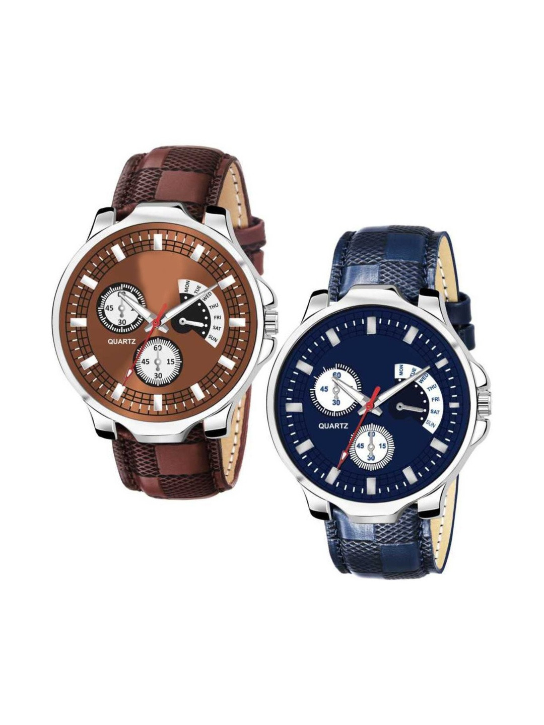 Miss Perfect Unisex Dial & Leather Straps Analogue Multiple Time Zone Watch jk_693