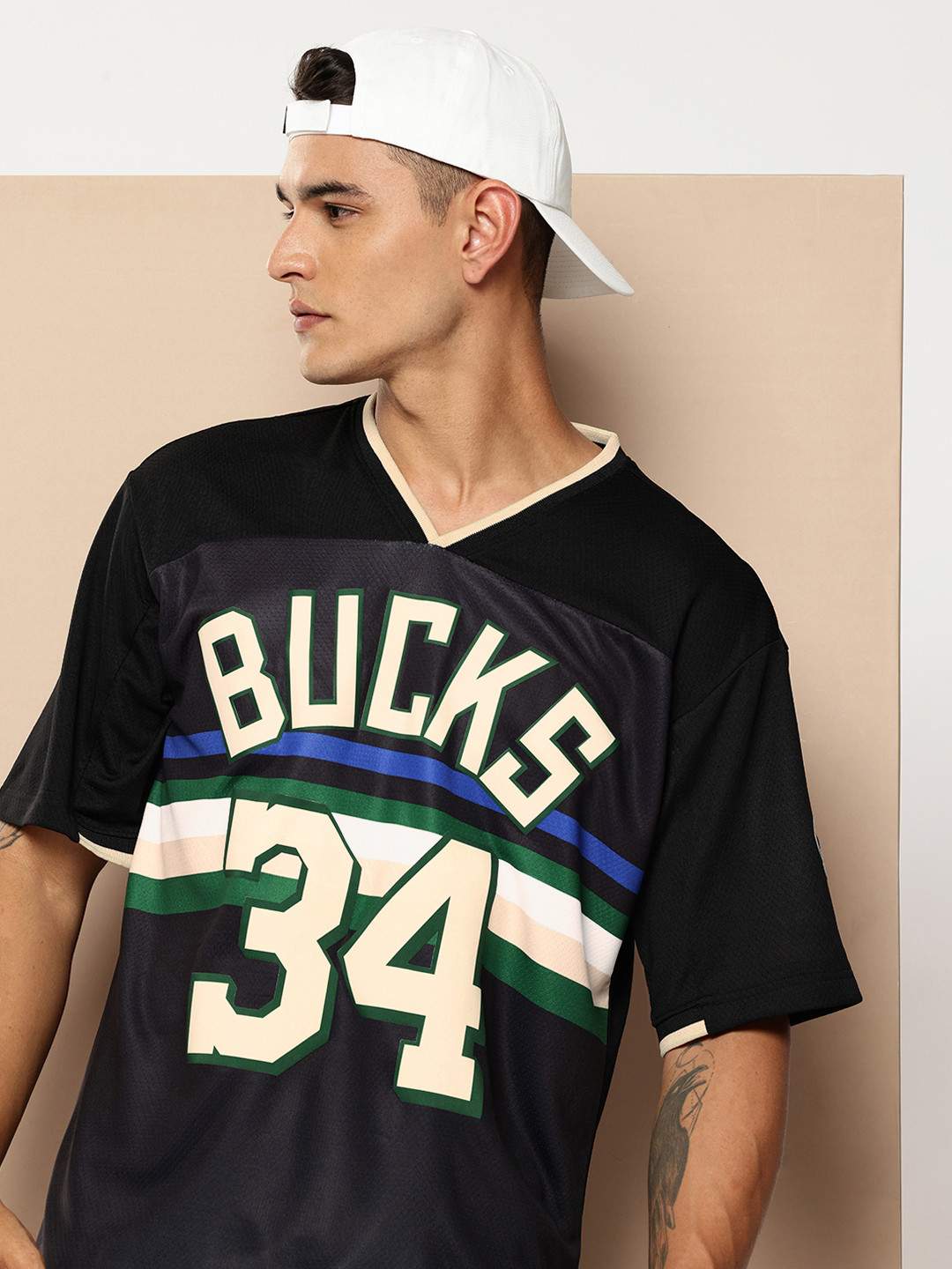 NBA Giannis Vintage Football Oversized T-Shirt
