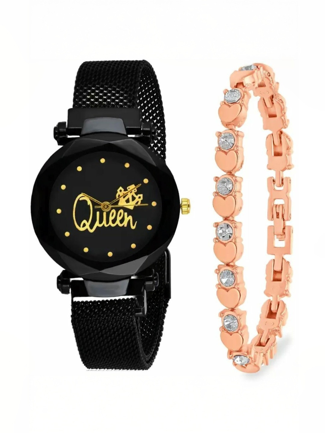 Miss Perfect Unisex Printed Dial & Straps Analogue Watch jk_918 With Bracelet