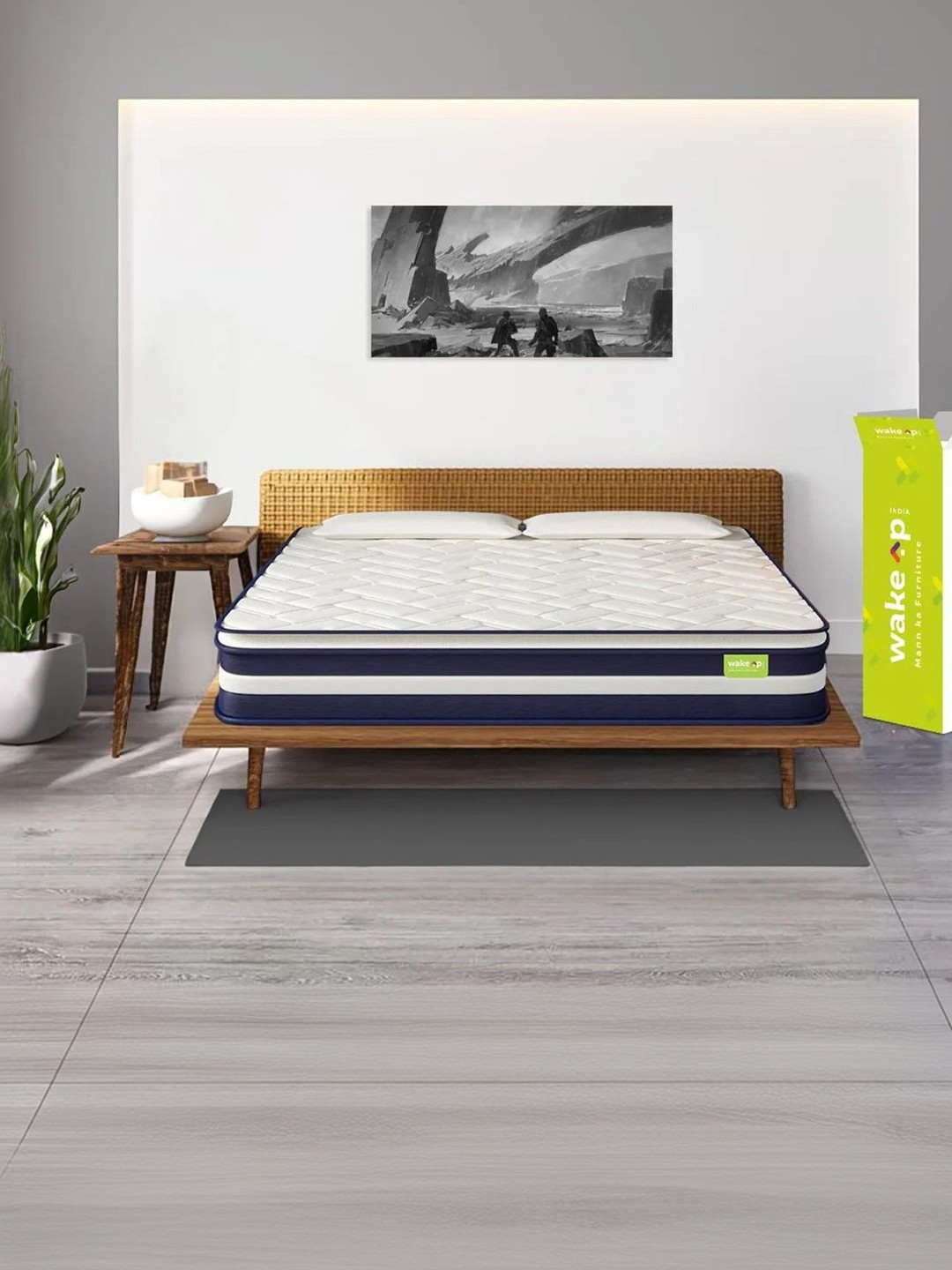 Wakeup India Smart Tech White Zero Partner Disturbance Pillow Top Single Size Mattress
