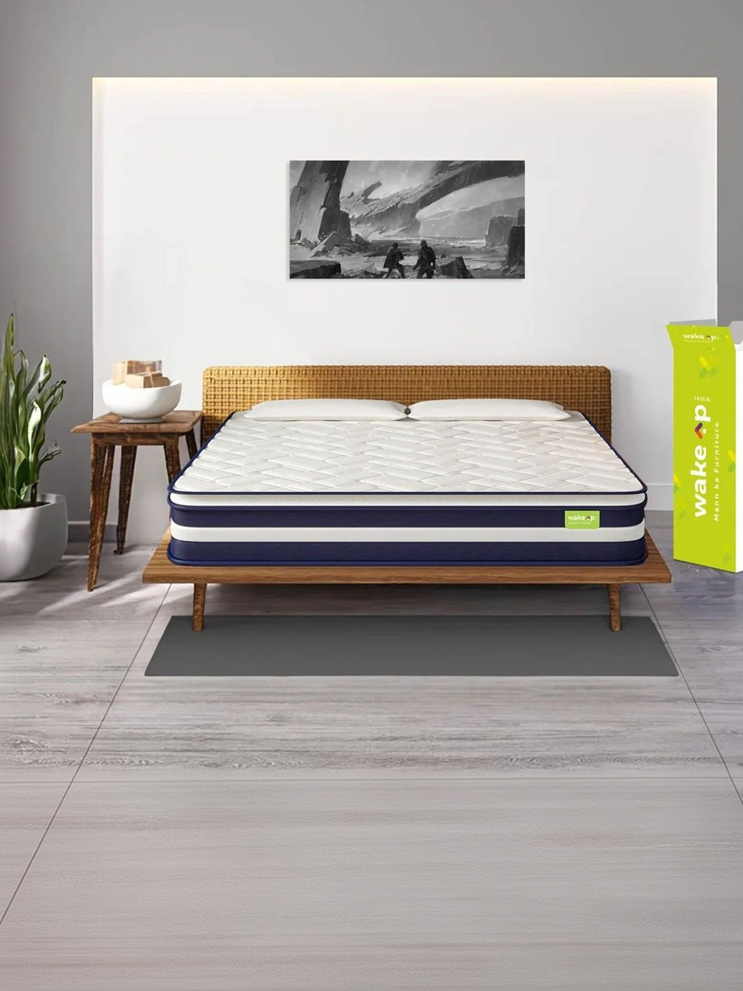 Wakeup India Smart Tech White Zero Partner Disturbance Pillow Top Double Size Mattress