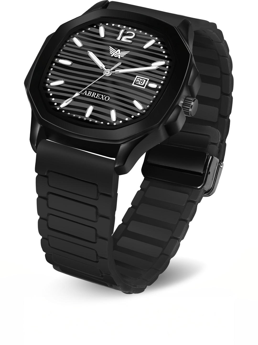Abrexo Men Dial & Straps Watch Abx6800-BK MG ST