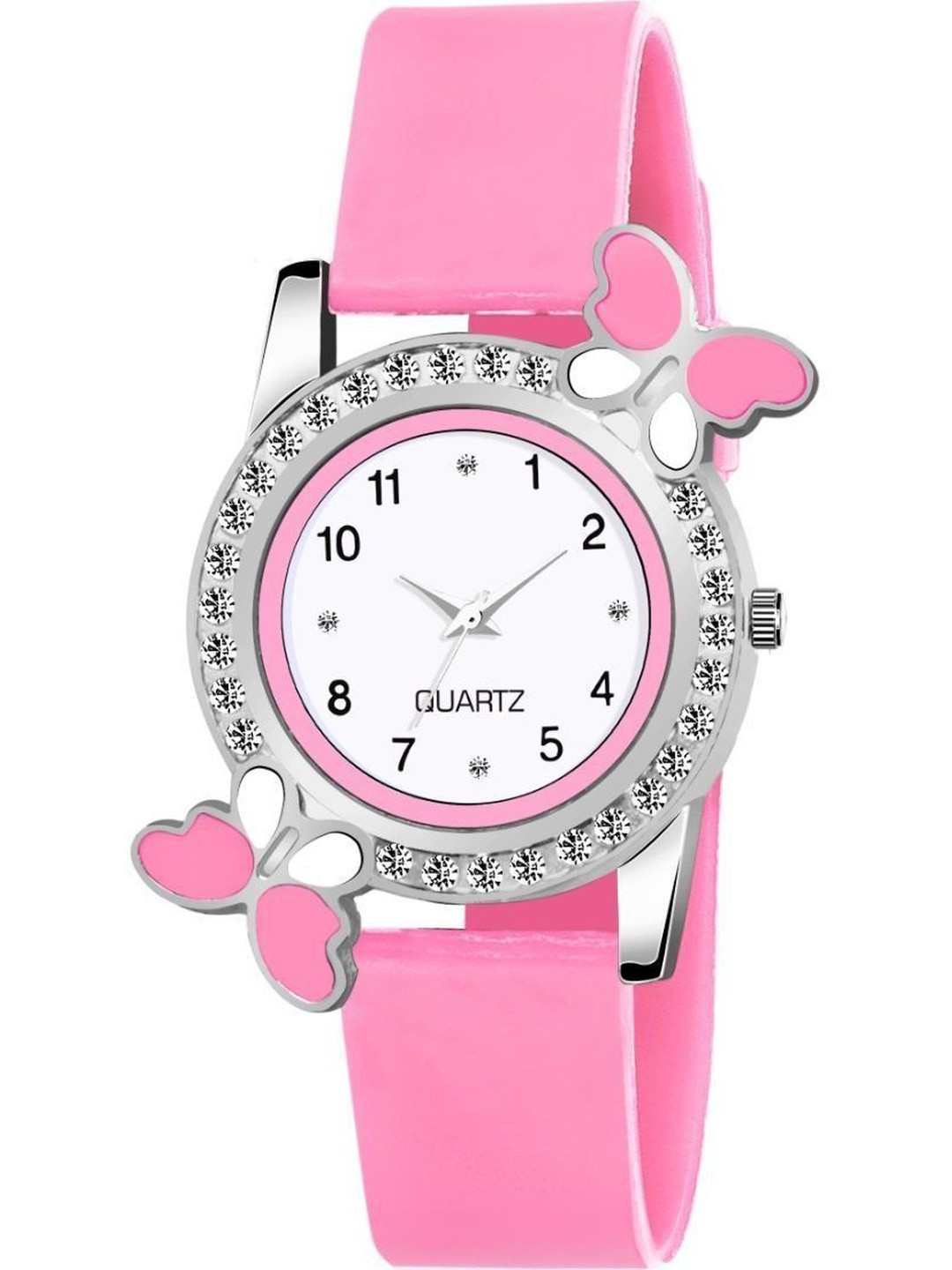 Miss Perfect Unisex Embellished Dial & Straps Analogue Watch FA363