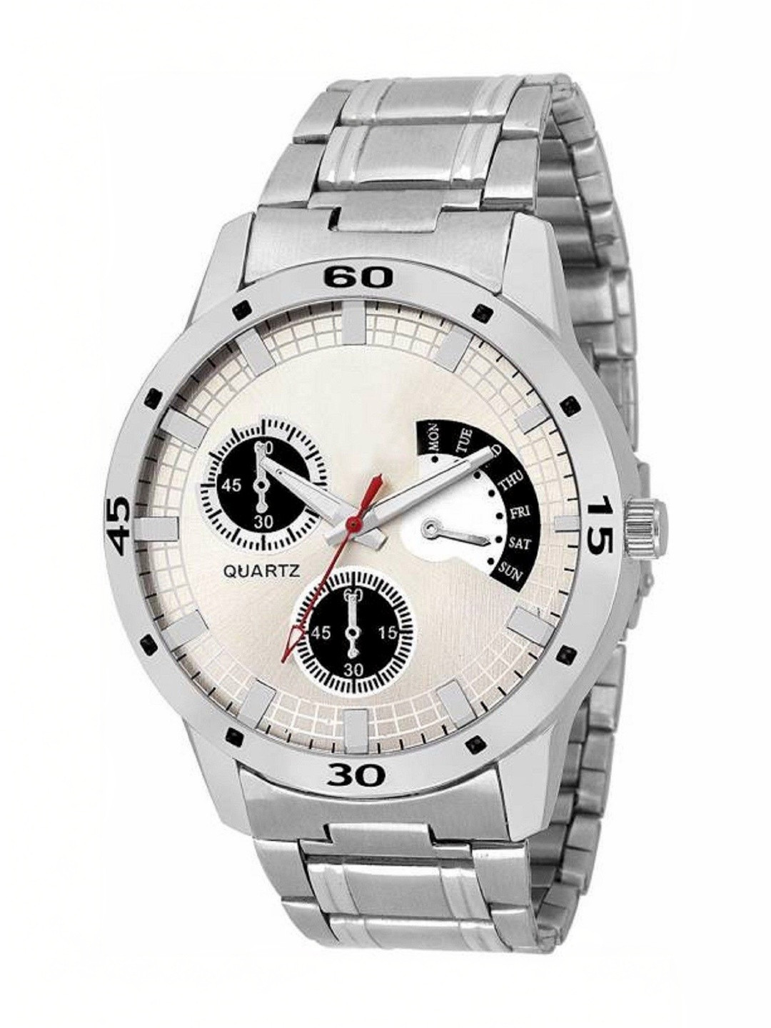 Miss Perfect Unisex Dial & Bracelet Style Straps Analogue Chronograph Watch D724