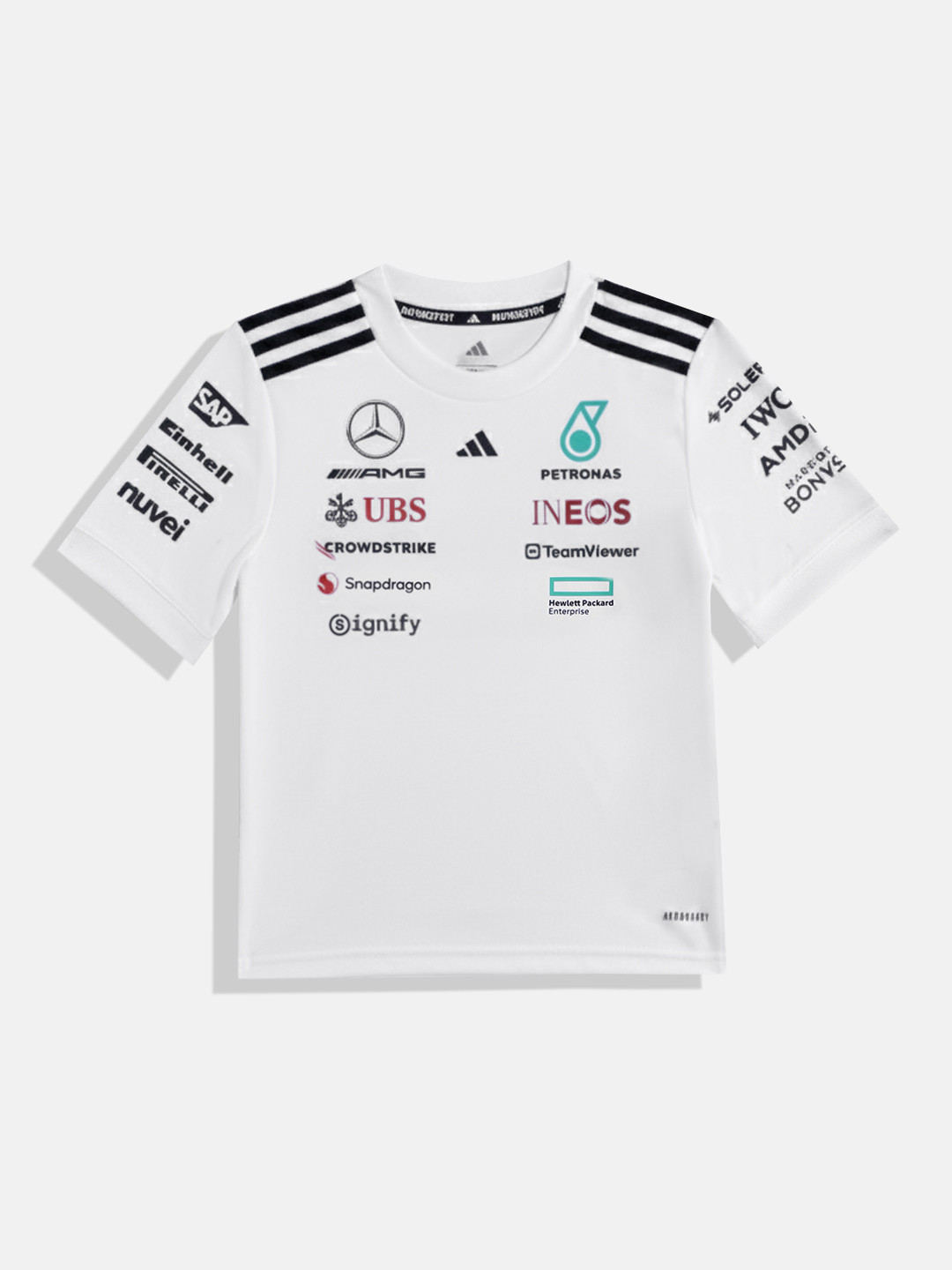 ADIDAS Kids AMG Petronas Typography Print Motor Sports T-shirt