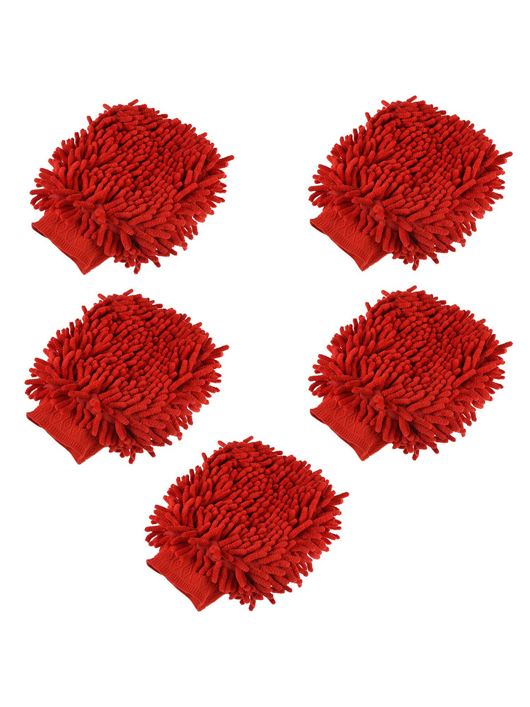 Kuber Industries 5 Piece Red 50 GSM Hand Duster Gloves