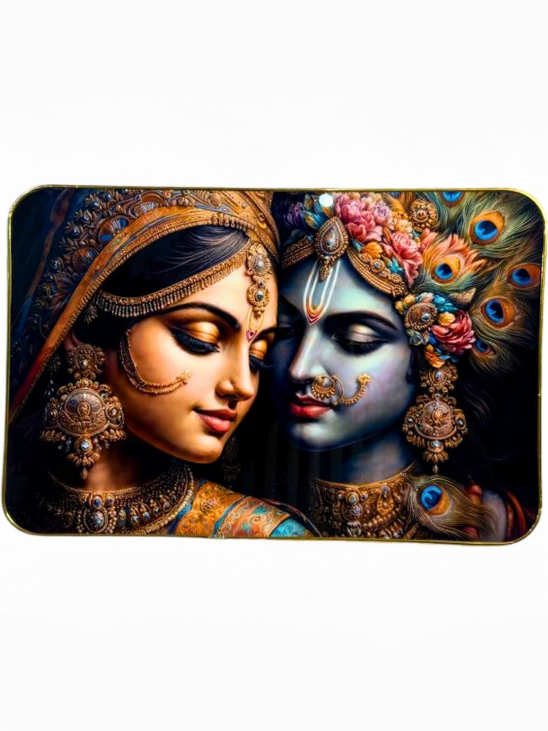 SHRI KHATU SHYAM CREATION Blue & Cream-Coloured 1 Pieces MDF Wall Photo Frames