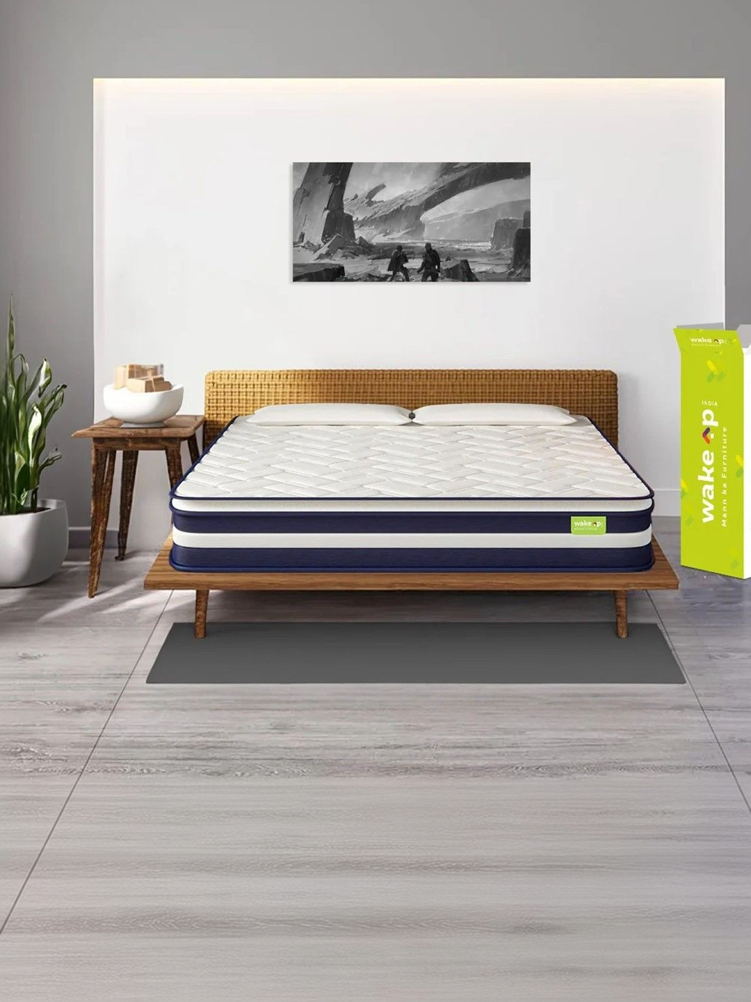 Wakeup India Smart Tech White Zero Partner Disturbance Pillow Top Single Size Mattress