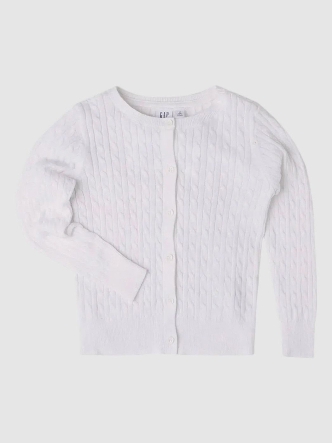 GAP Girls Round Neck Button-Front Classic Cardigan