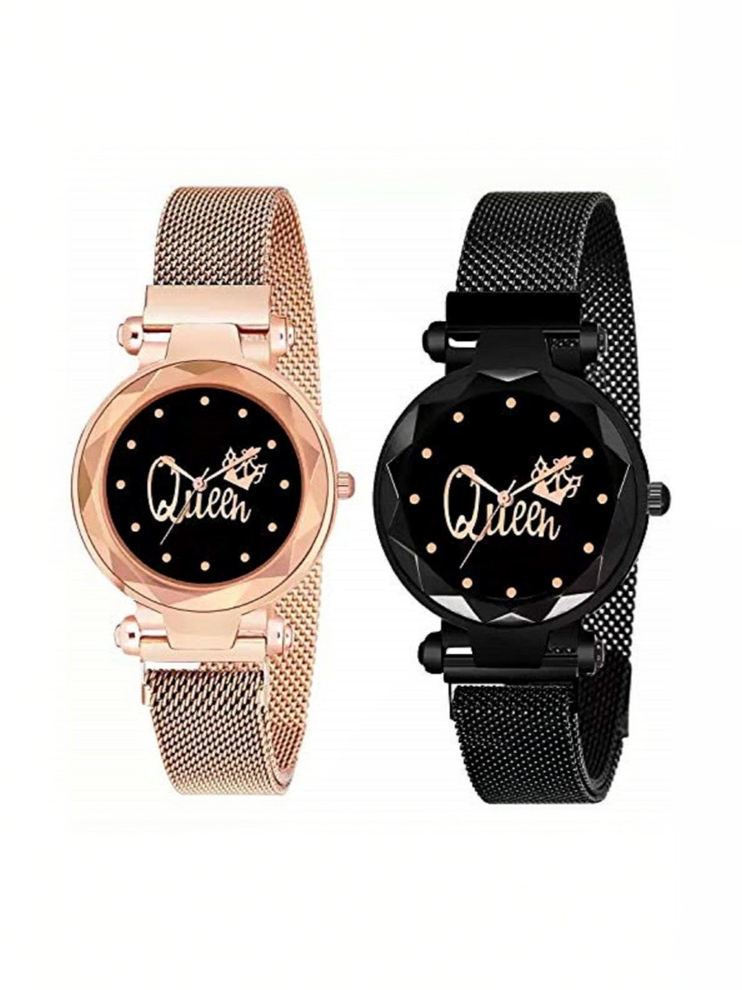 Miss Perfect Unisex Printed Dial & Stainless Steel Straps Analogue Watch jk_955