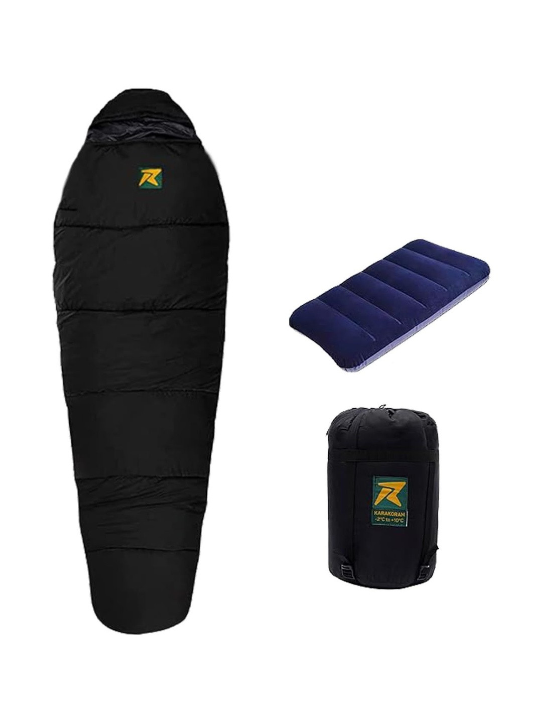 Rocksport Unisex Karakoram Black Skin-Friendly Lightweight Soft Sleeping Bag