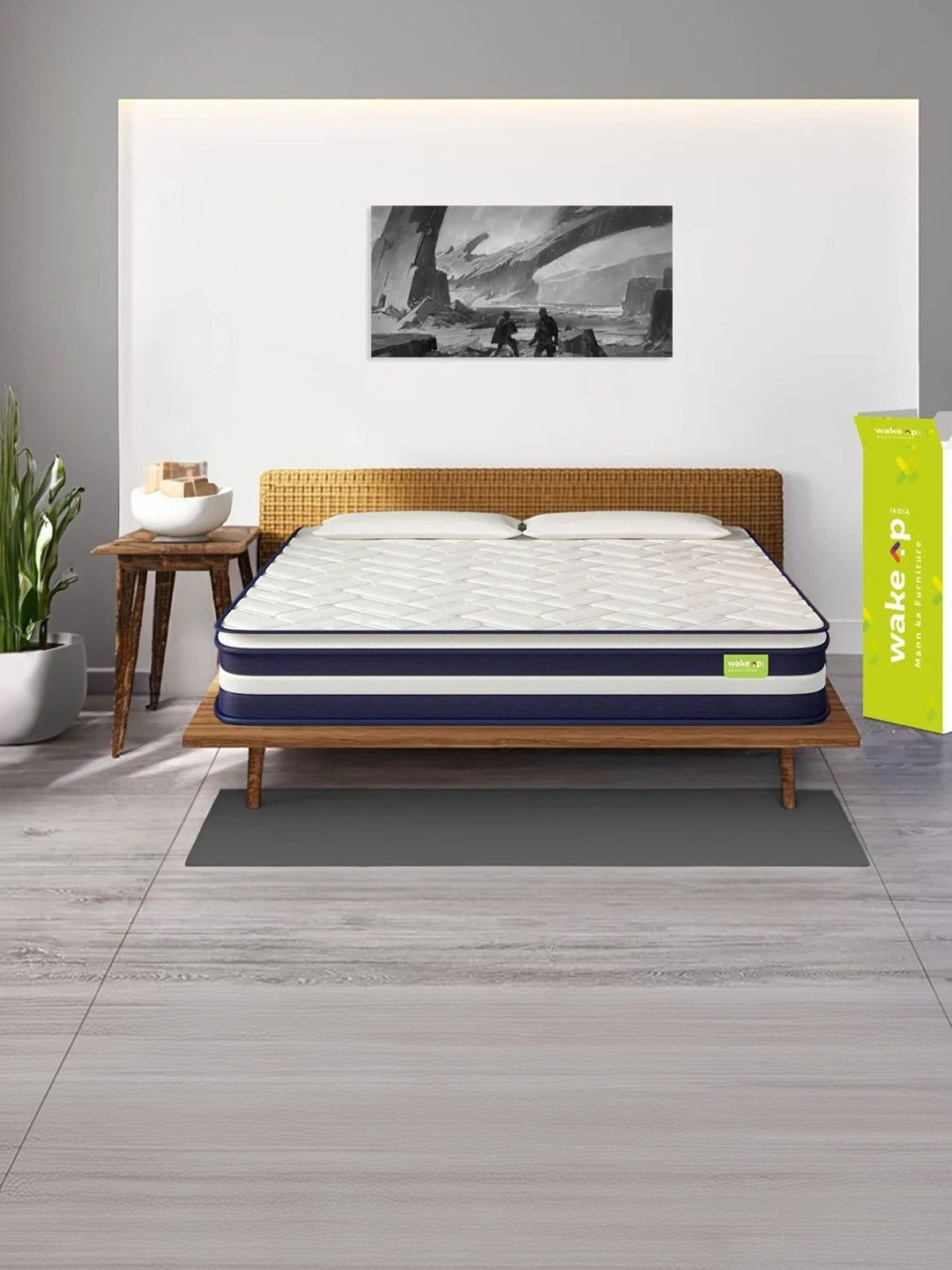 Wakeup India Smart Tech White Zero Partner Disturbance Pillow Top Queen Size Mattress