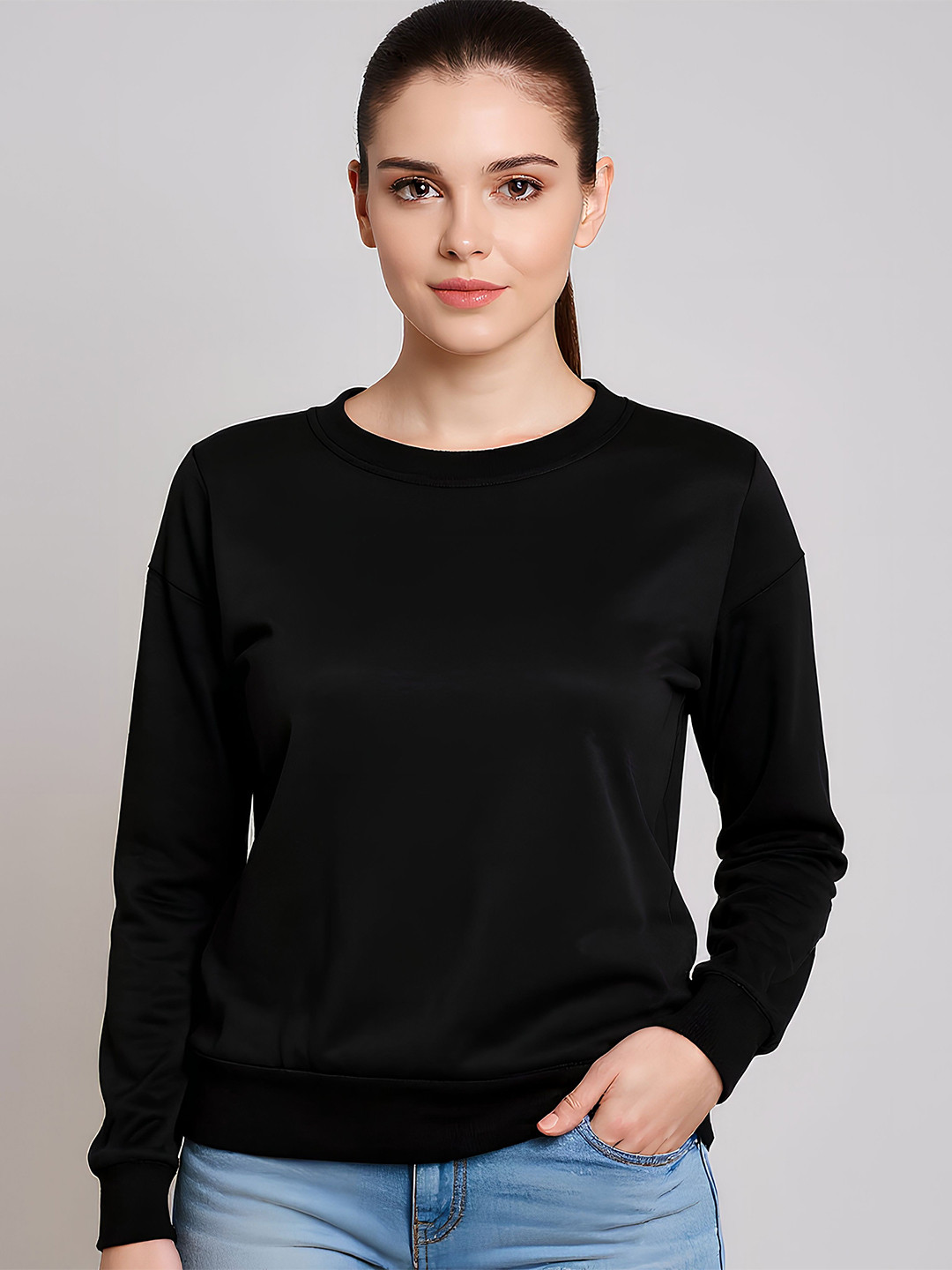 Calm Down Women Round Neck Pullover Sweatshirt
