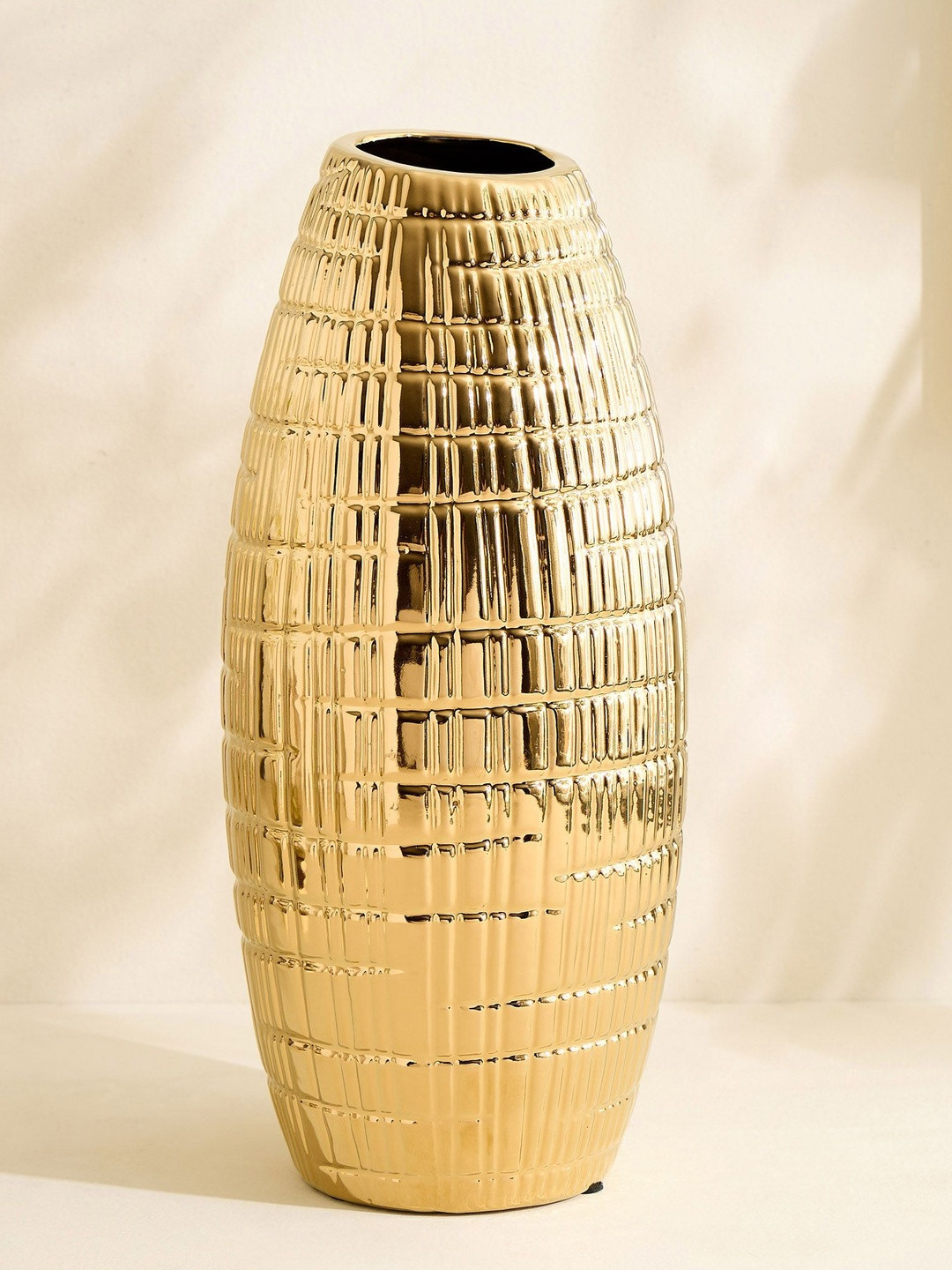 Home Centre Stellar Celestial Orel Porcelain Ribbed Vase