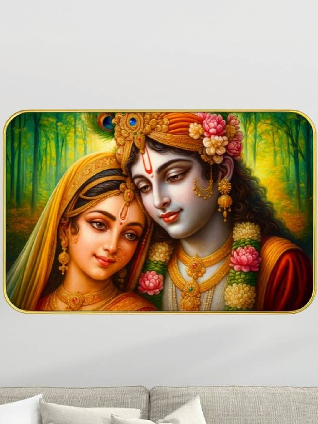 SHRI KHATU SHYAM CREATION Green & Copper-Toned 1 Pieces MDF Wall Photo Frames