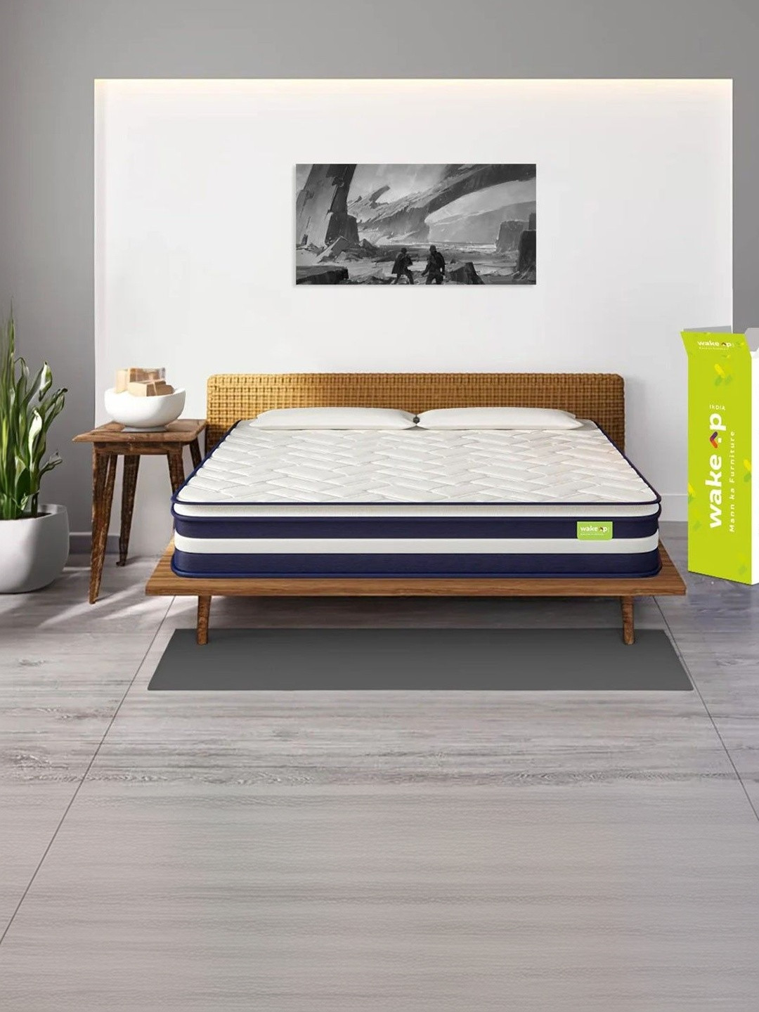Wakeup India Smart Tech White Zero Partner Disturbance Pillow Top Single Size Mattress