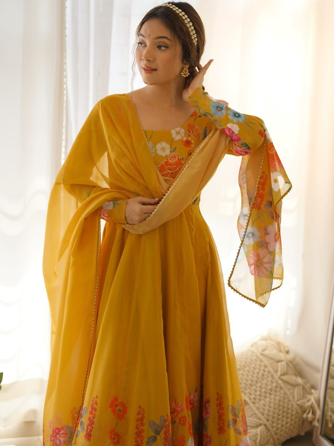N.B.F Fashion Women Printed Pyjamas & With Dupatta