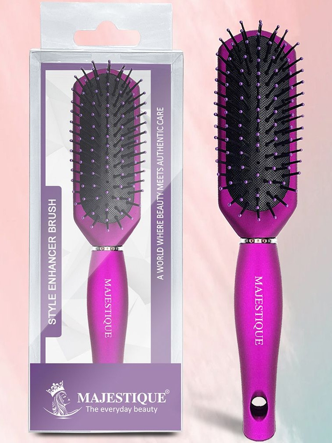 MAJESTIQUE Purple Series Style Enhancer Hair Brush For Shaping & Defining