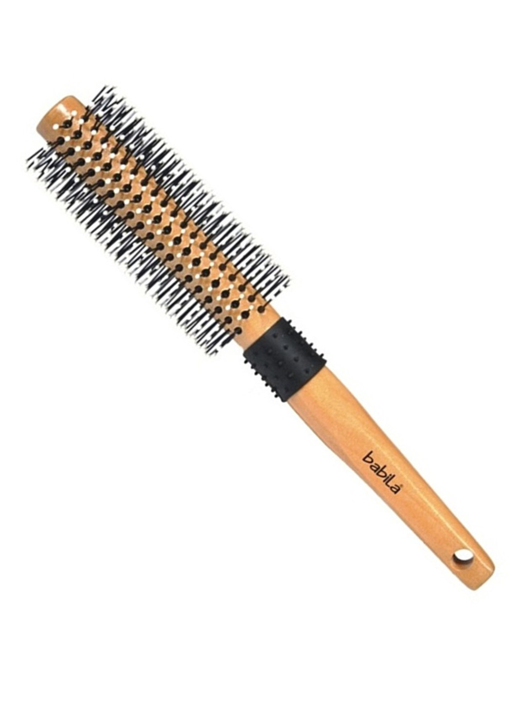babila Unisex Beige Round Wooden Brush HB-V560