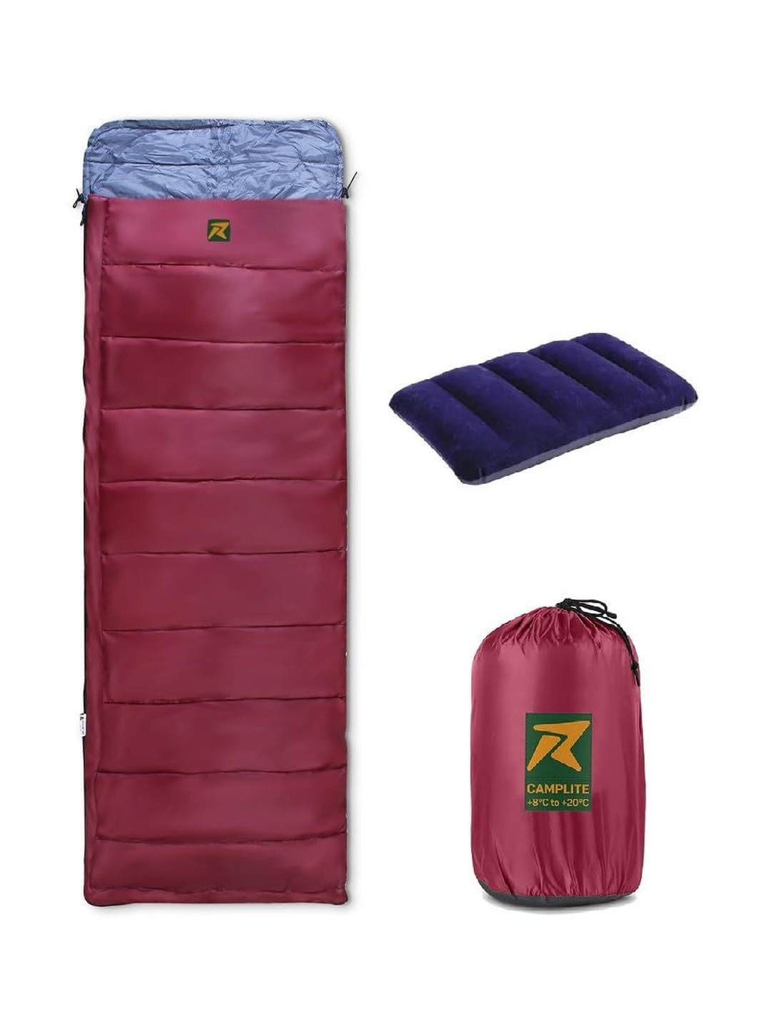 Rocksport Camplite Maroon Self-Designed Wrap-Roll Warm & Cozy Sleeping Bag