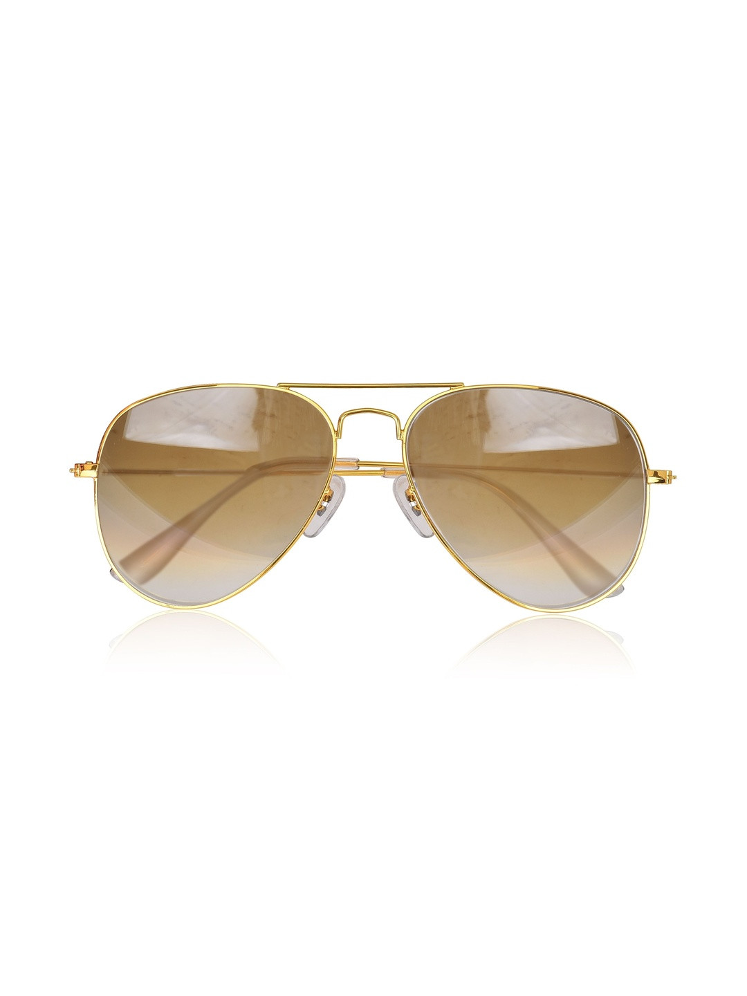 Being Better Unisex Gold Lens & Gold-Toned Aviator Sunglasses with