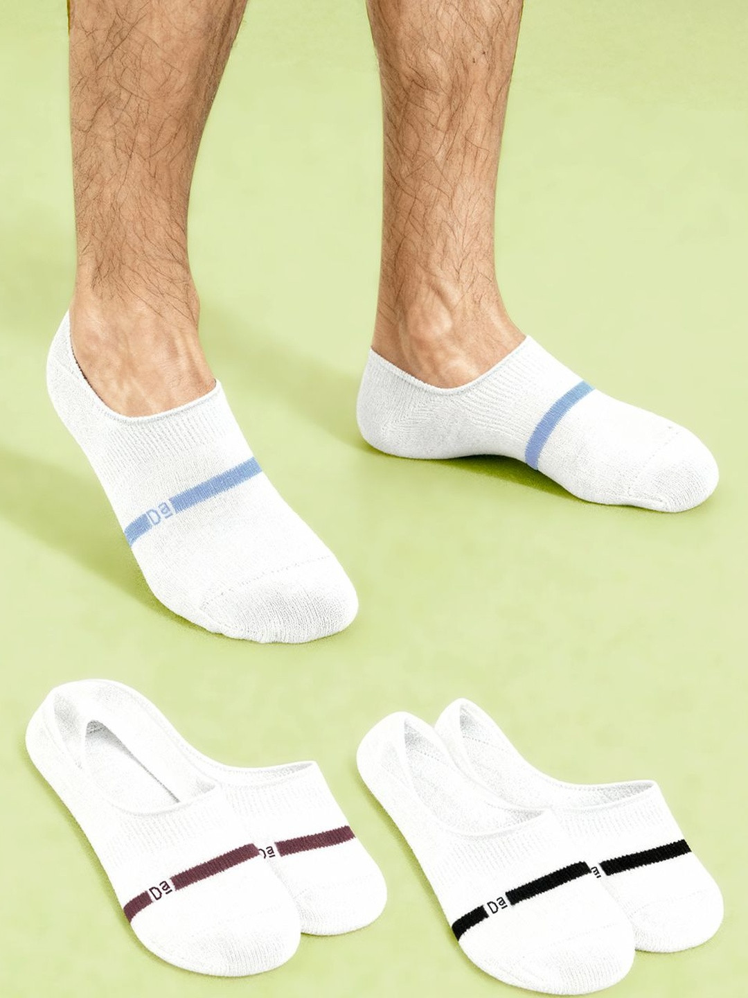 DAMENSCH Unisex Pack Of 3 Aloe-Soft No-Show Socks