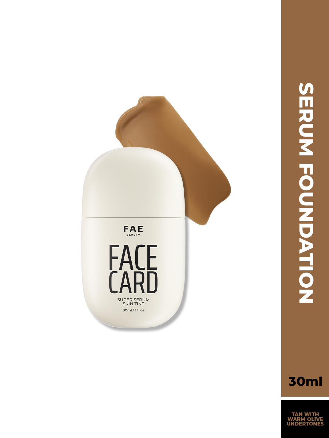 FAE BEAUTY Face Card Super Serum Skin Tint Foundation-30 ml- 62O Warm Olive