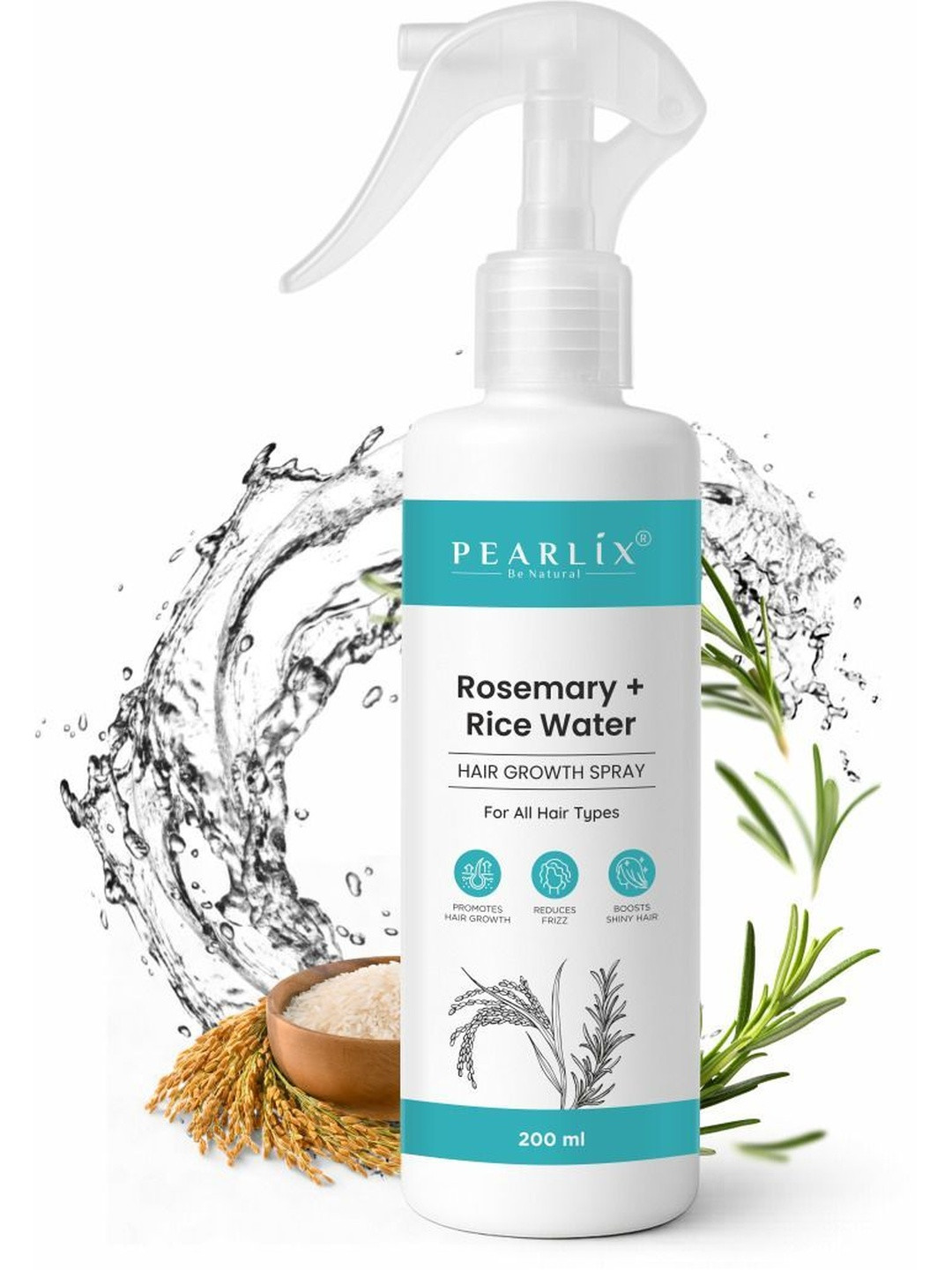 Pearlix Be Natural Rosemary & Rice Water Hair Growth Spray - 200 ml