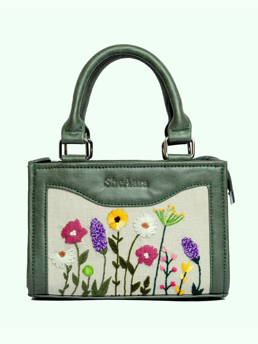 SheAara Embellished Swagger Handheld Bag