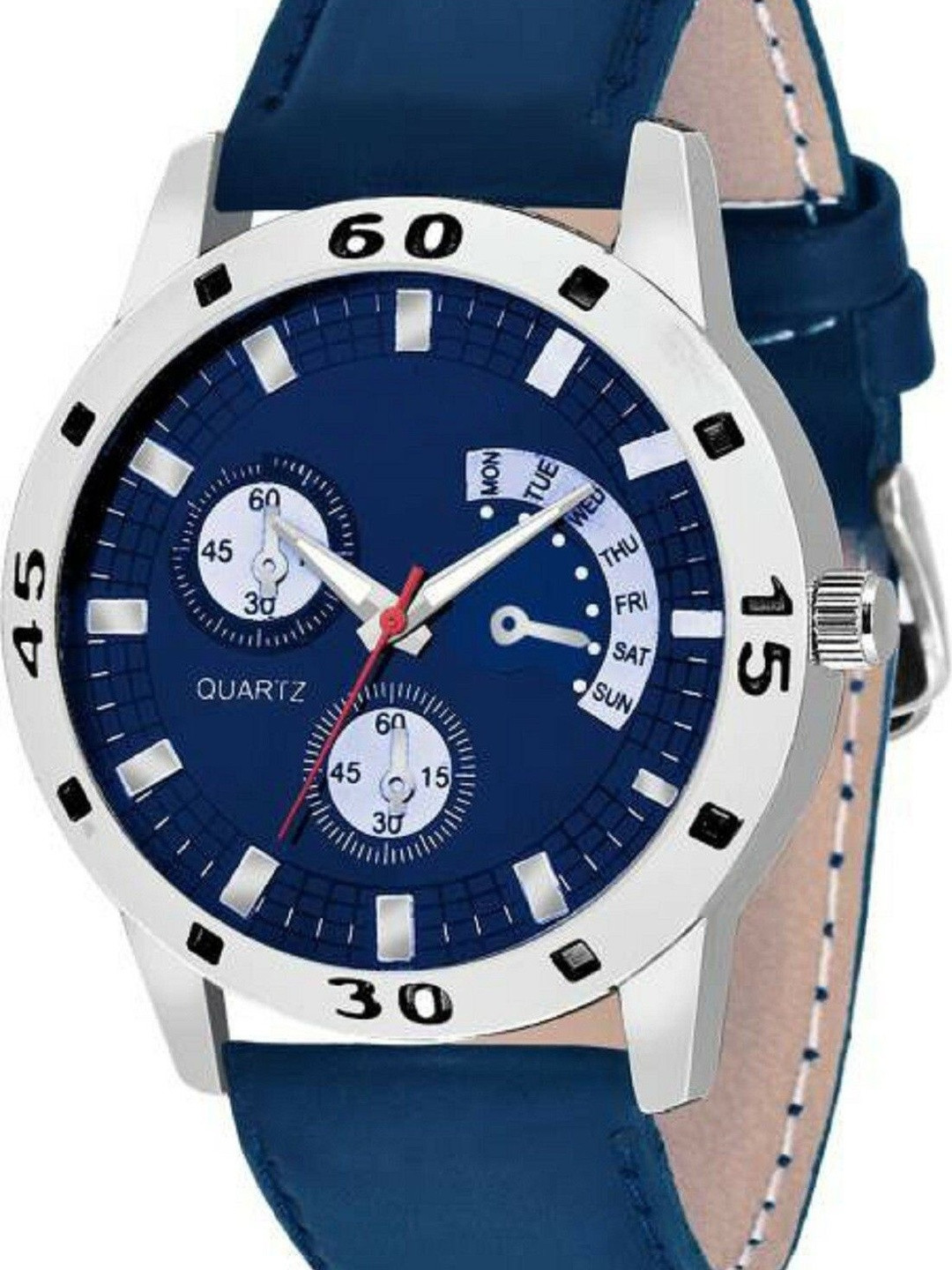 Miss Perfect Unisex Dial & Straps Analogue Date Aperture Watch 515