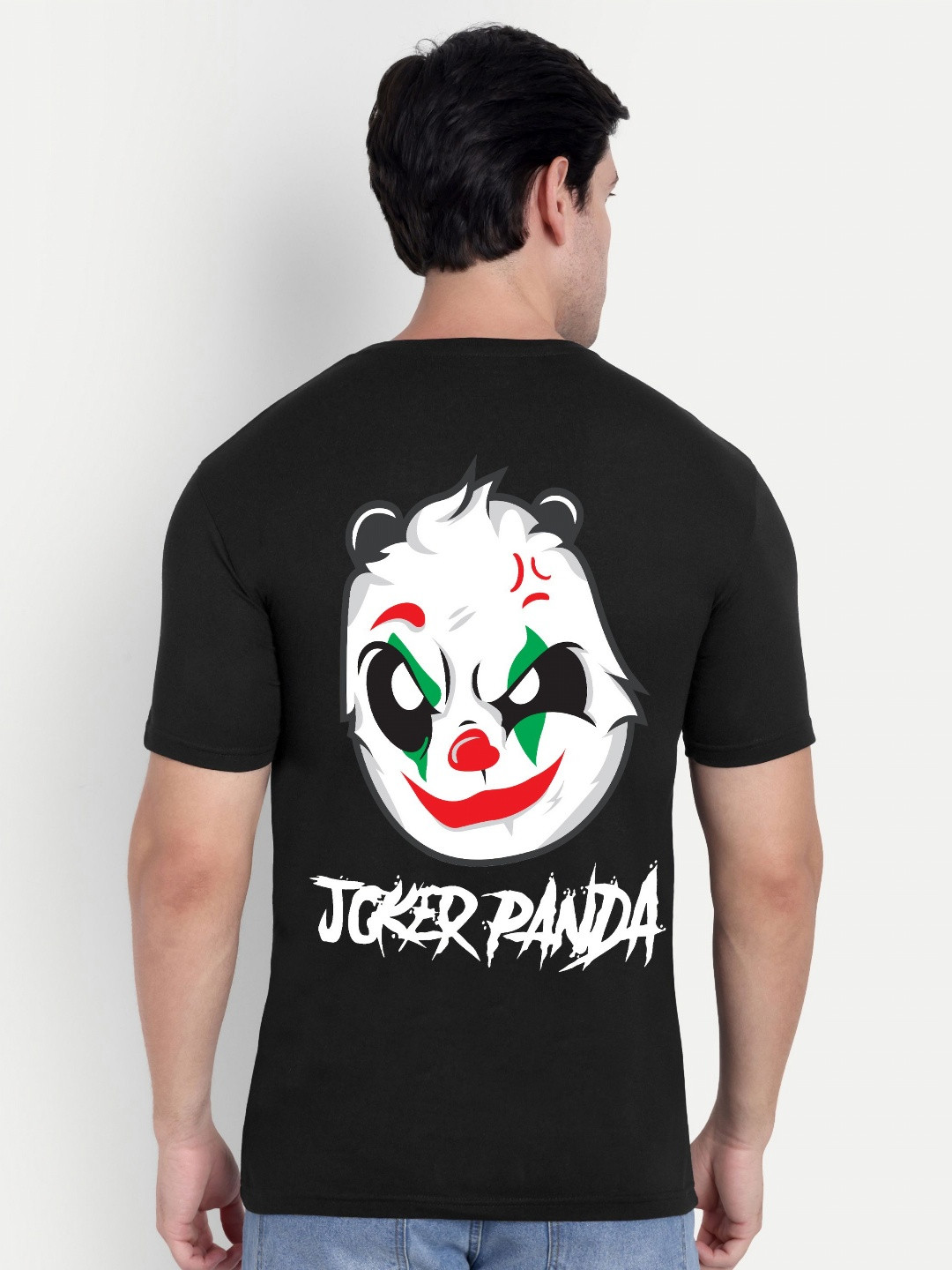 BENNY BROOKS Joker Panda Graphic Printed Round Neck Cotton Casual T-shirt