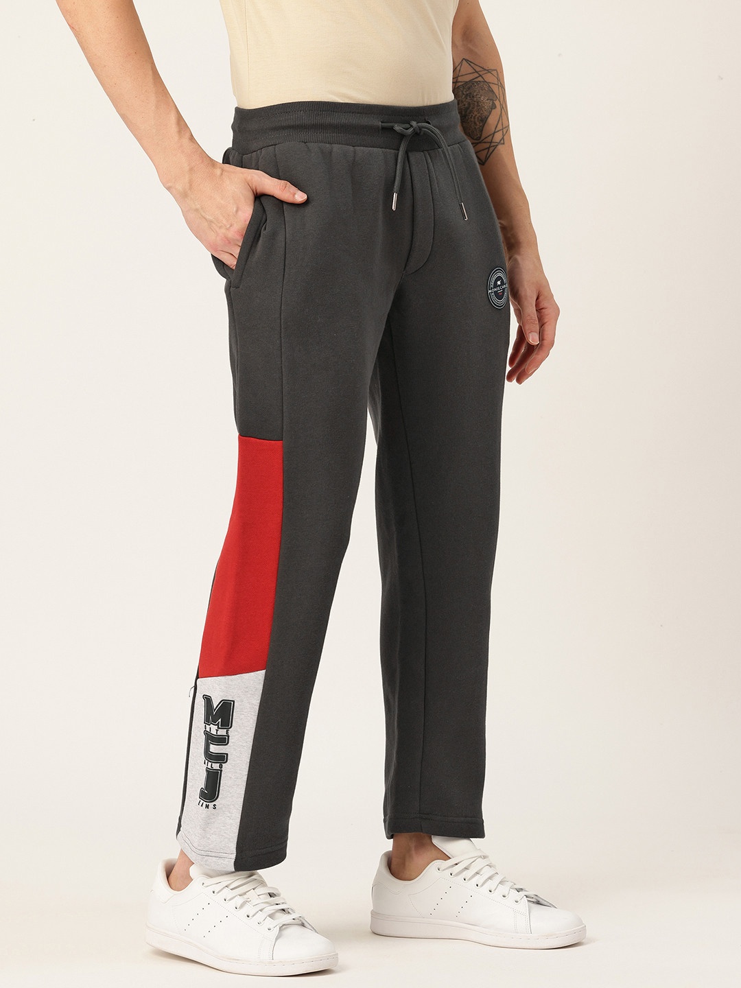 Monte Carlo Men Contrast Panel Track Pants