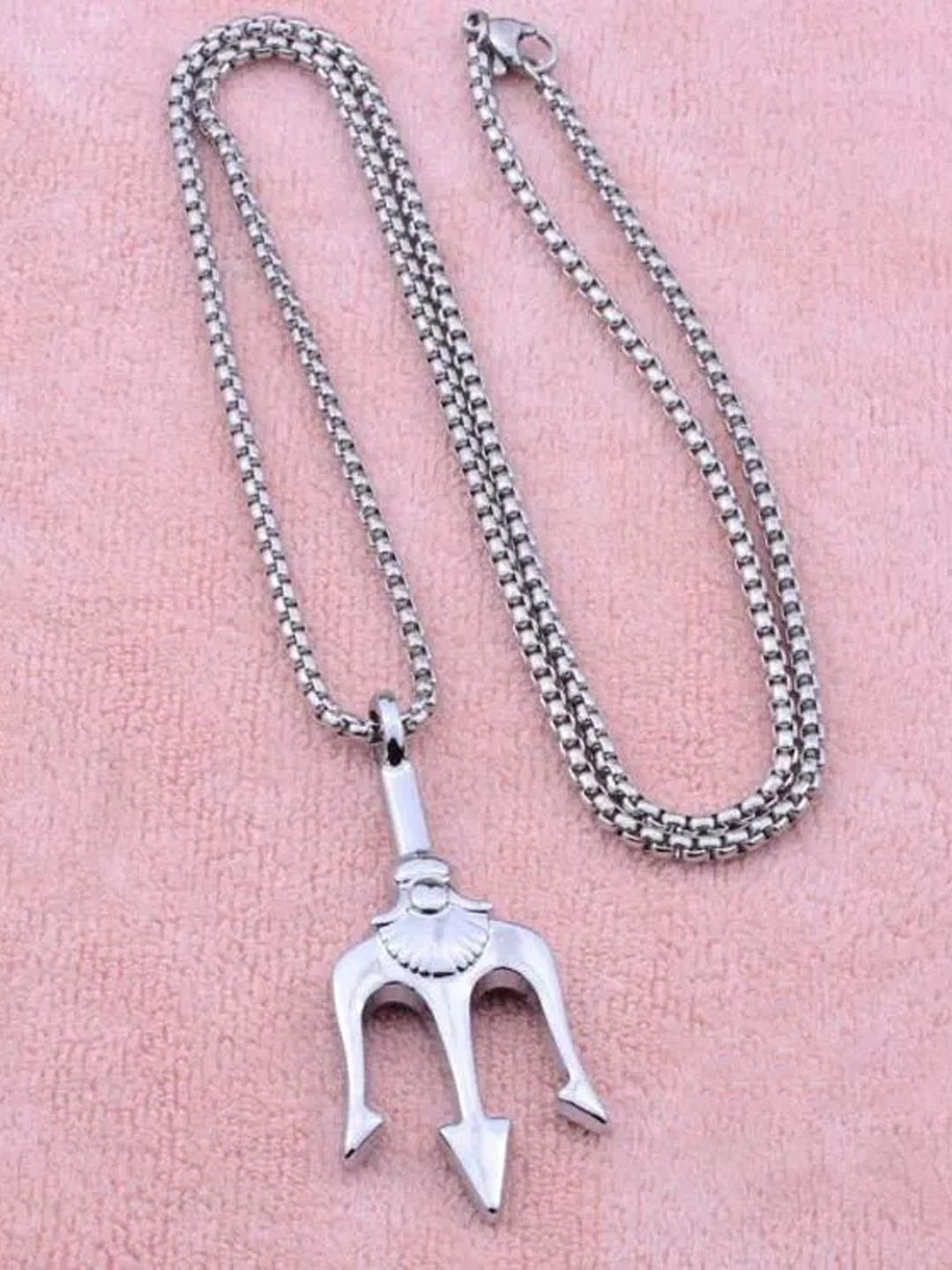 FIMBUL Trishul-Shaped Pendant With Chain