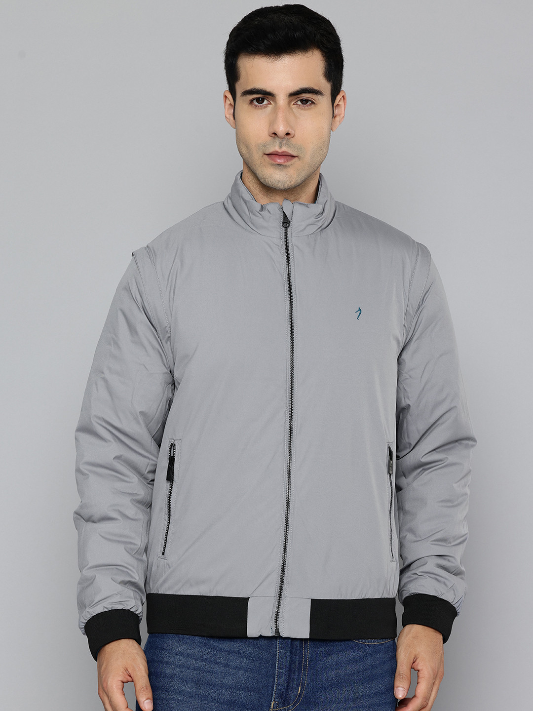 Indian Terrain Reversible Padded Jacket with Detachable Sleeves