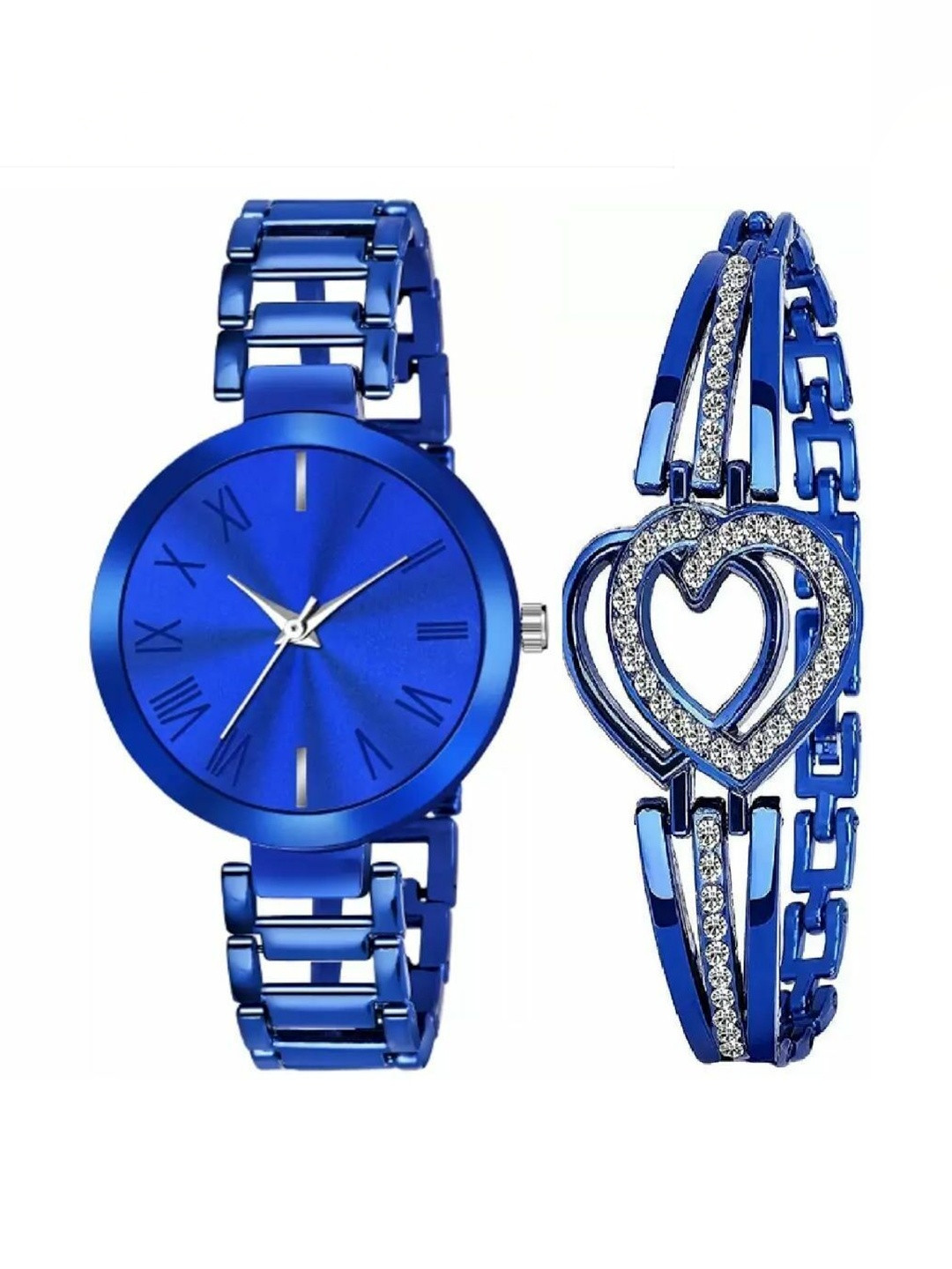 Miss Perfect Women Embellished Dial & Bracelet Style Straps Watch jk_892 With Bracelet
